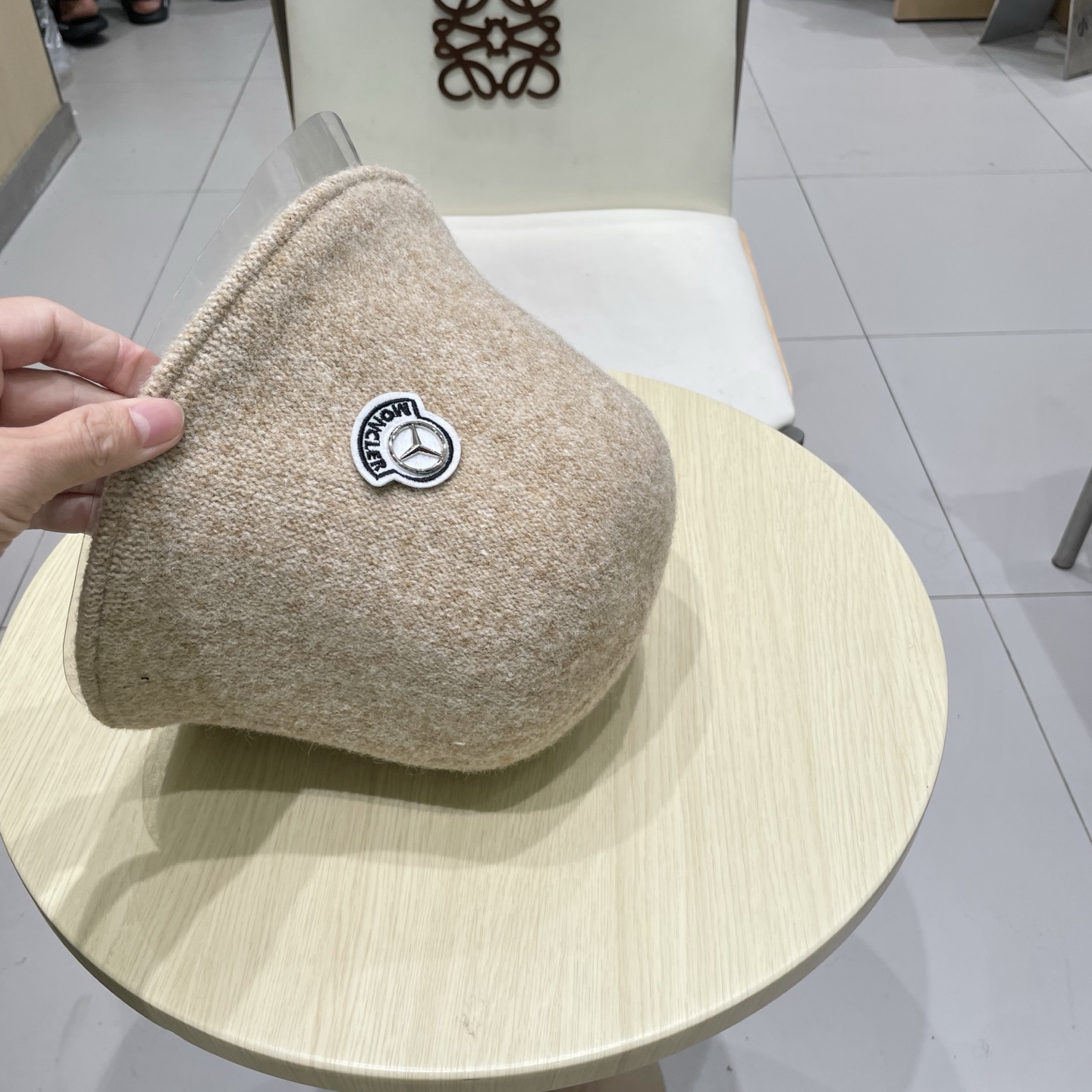 MONCLER蒙口秋冬双面戴小众渔夫帽子女可折叠显脸小纯色百搭简约出游休闲盆帽