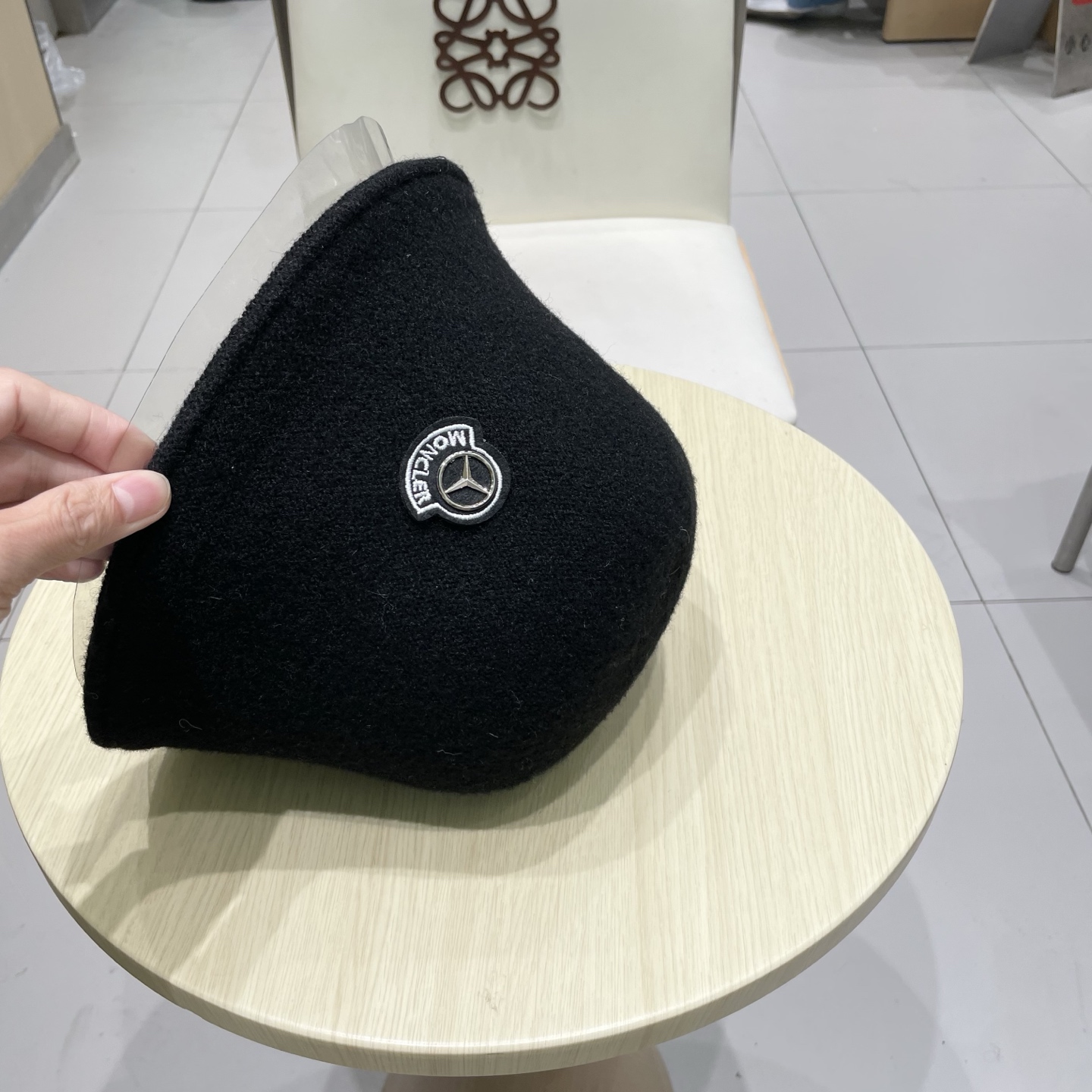 MONCLER蒙口秋冬双面戴小众渔夫帽子女可折叠显脸小纯色百搭简约出游休闲盆帽