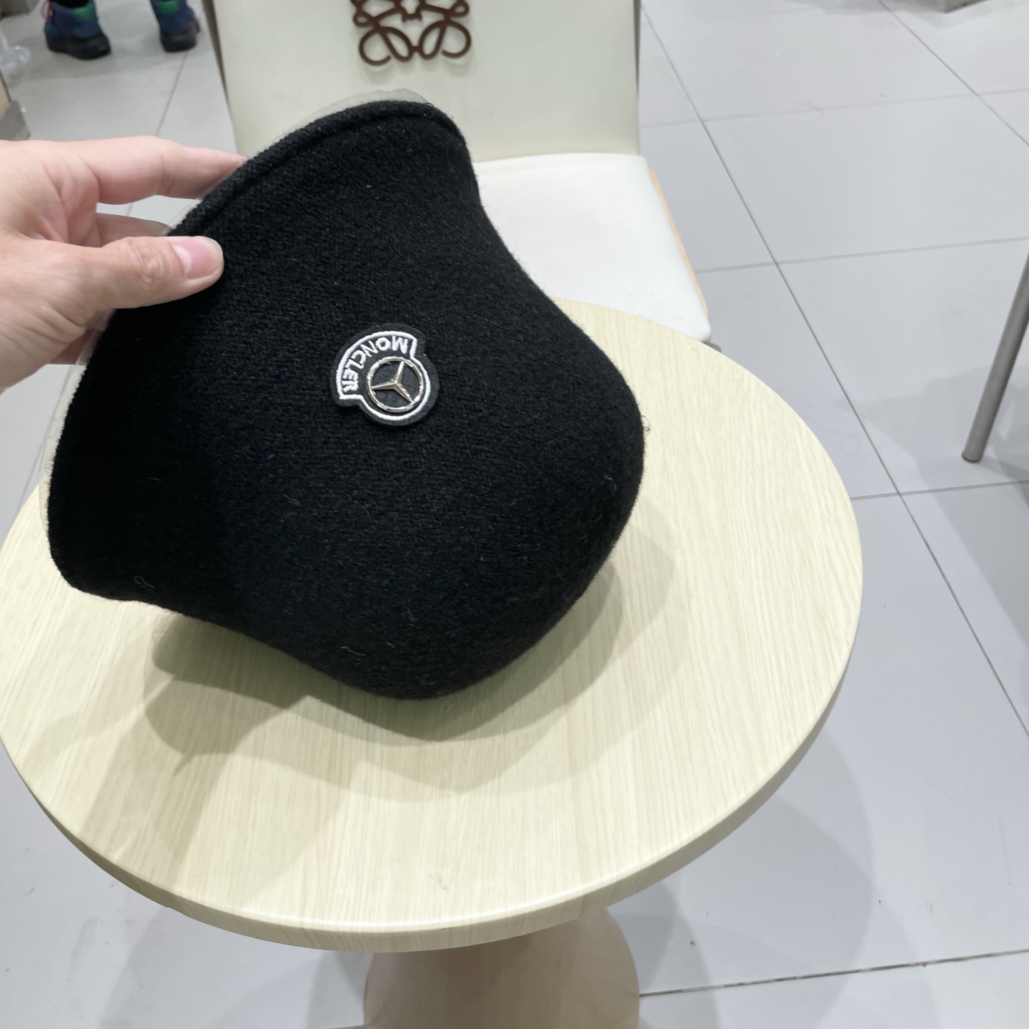 MONCLER蒙口秋冬双面戴小众渔夫帽子女可折叠显脸小纯色百搭简约出游休闲盆帽