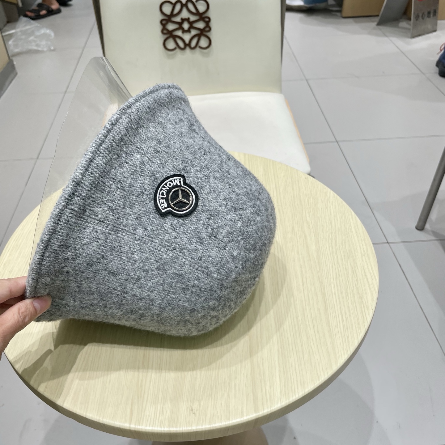 MONCLER蒙口秋冬双面戴小众渔夫帽子女可折叠显脸小纯色百搭简约出游休闲盆帽