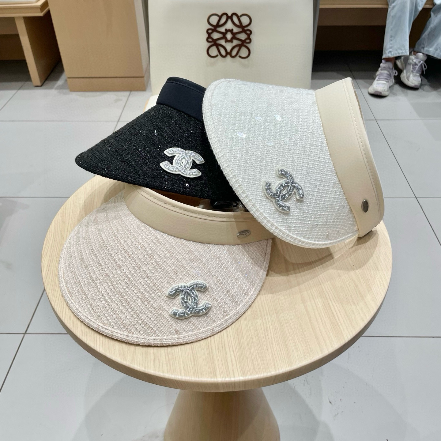  Chanel香奈儿空顶遮阳帽，发箍遮阳帽，头围57cm