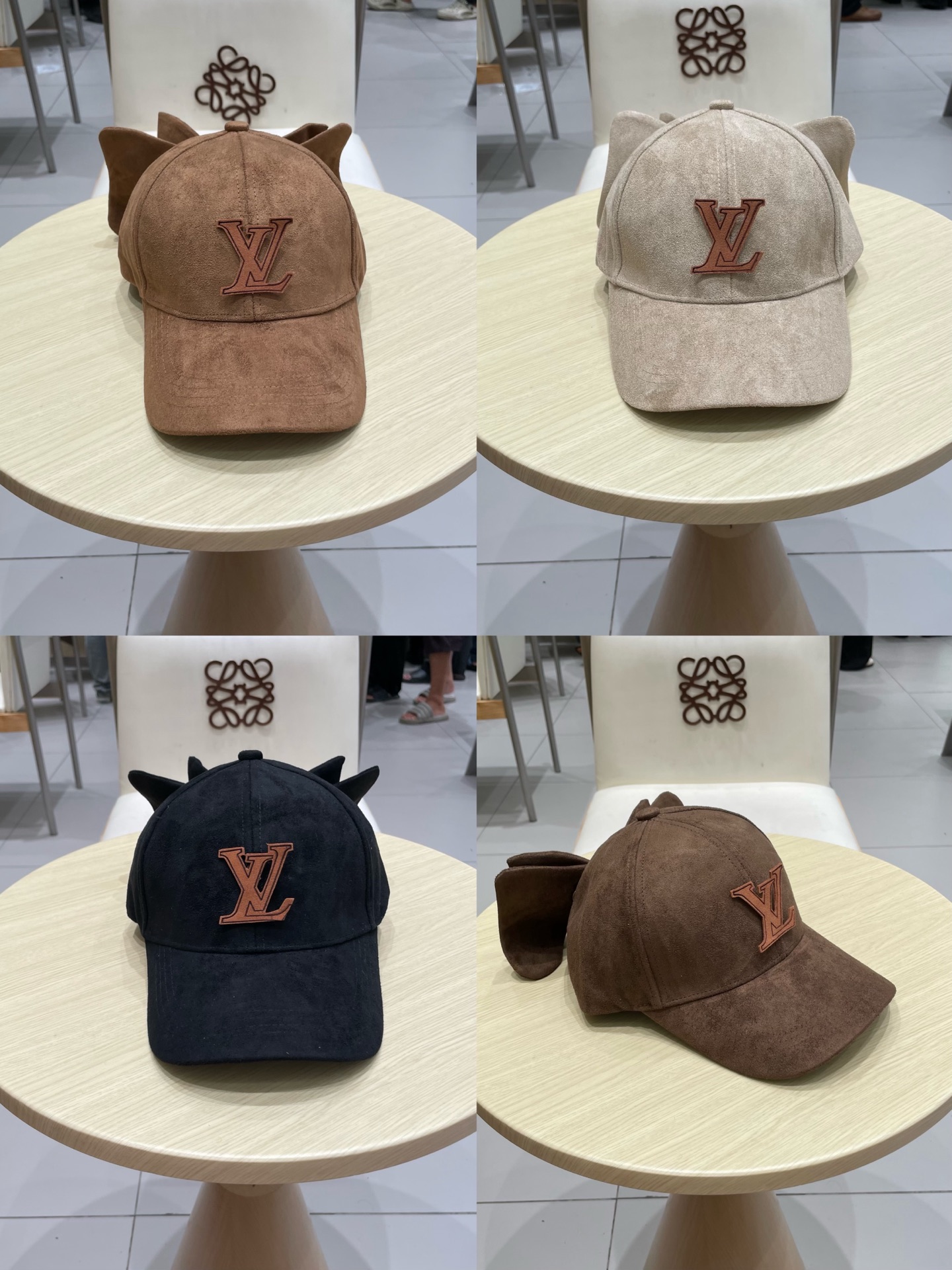  🧢路易威登棒球帽 LouisVuitton设计款蝴蝶结棒球帽鹿茸皮硬顶显瘦帽子女秋冬减龄有型显瘦鸭舌帽