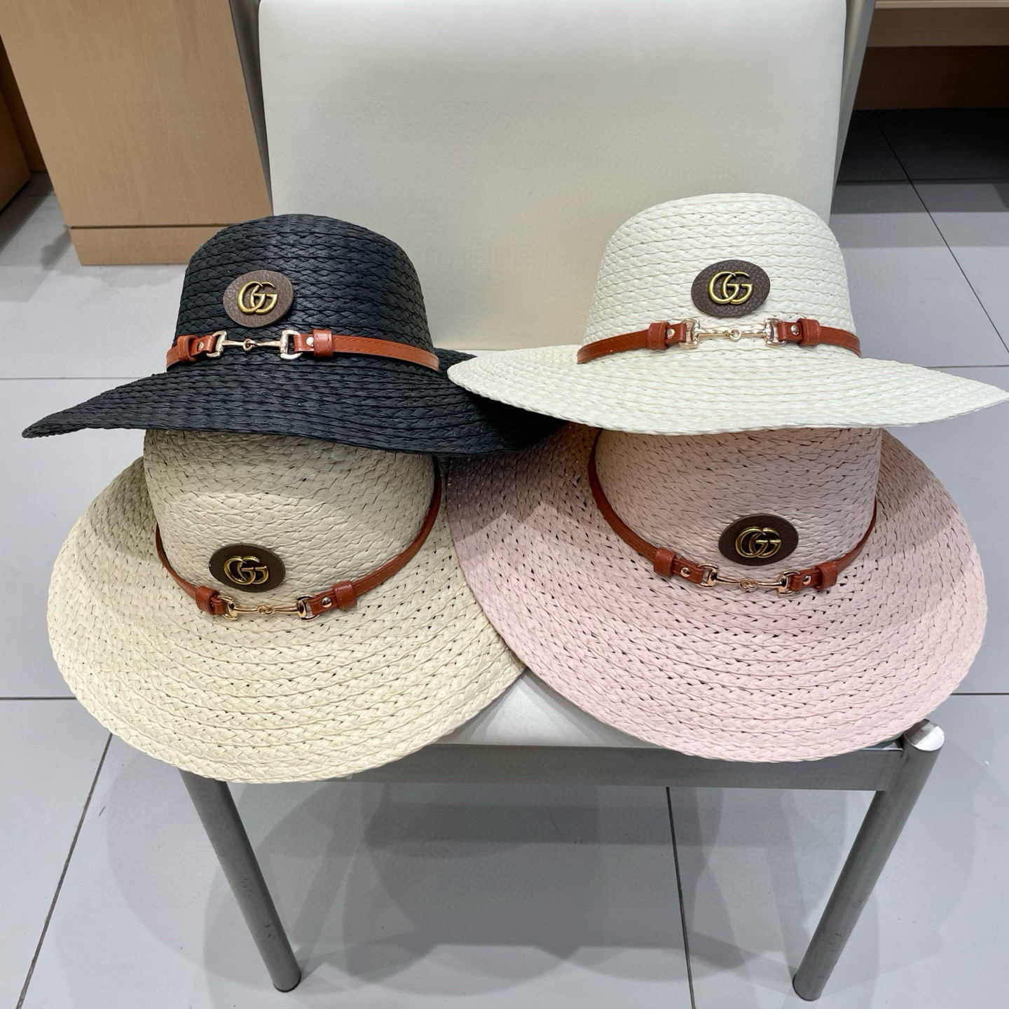  Gucci古奇新款大檐帽草帽，帽型超赞