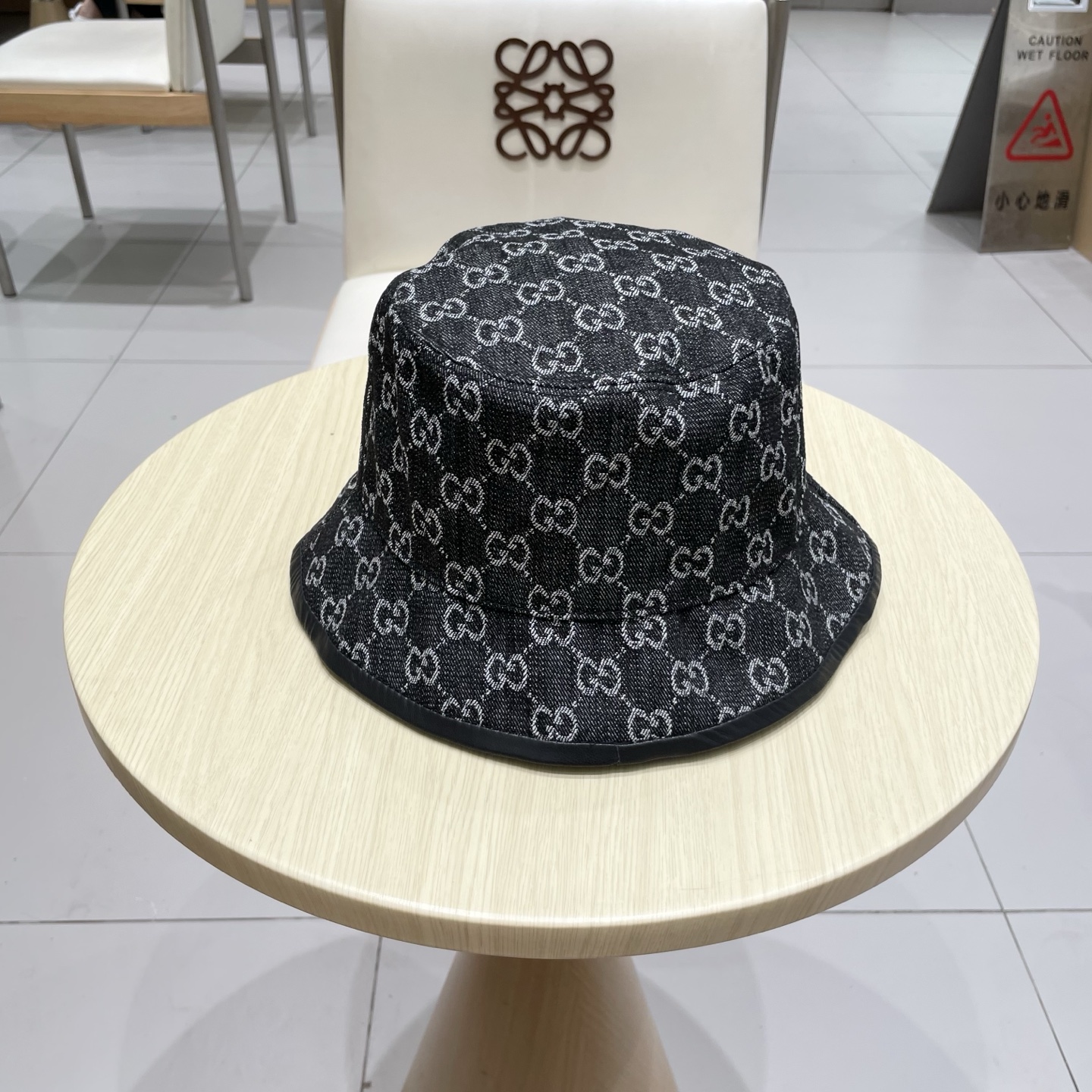  GUCCI古奇 2025专柜新款提花款牛仔渔夫帽，很潮！休闲运动款，经典制作，超级好搭衣服！显脸小