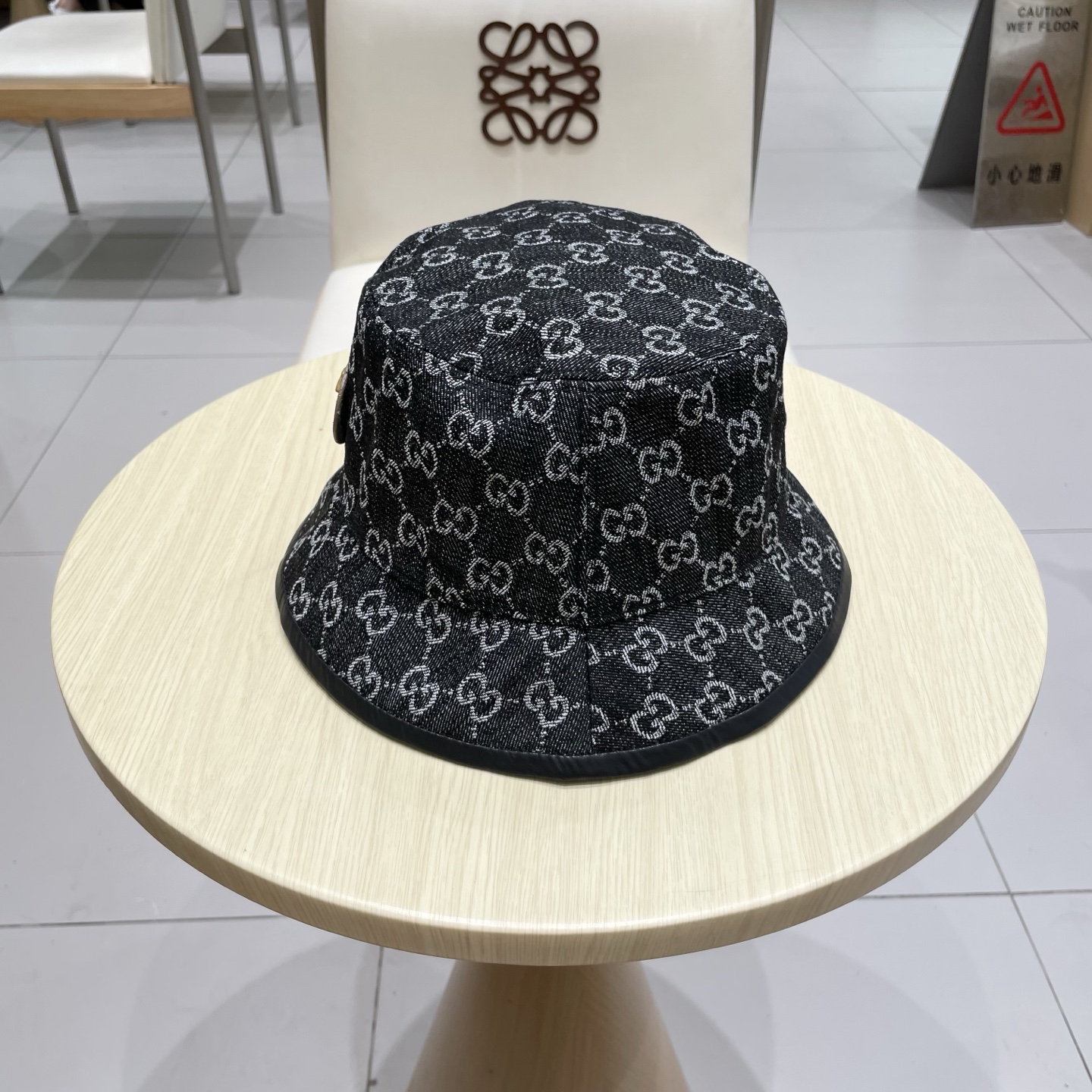  GUCCI古奇 2025专柜新款提花款牛仔渔夫帽，很潮！休闲运动款，经典制作，超级好搭衣服！显脸小