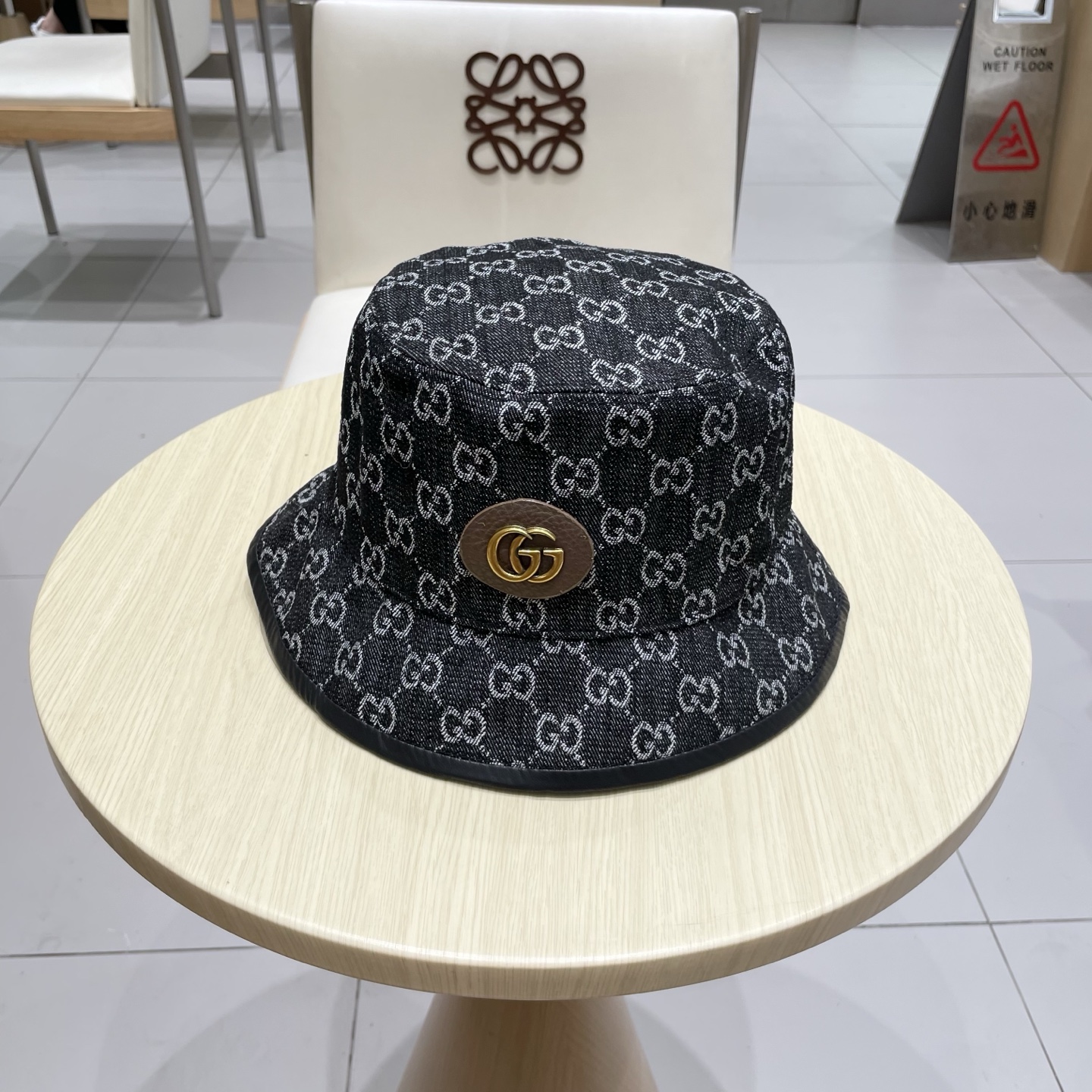  GUCCI古奇 2025专柜新款提花款牛仔渔夫帽，很潮！休闲运动款，经典制作，超级好搭衣服！显脸小