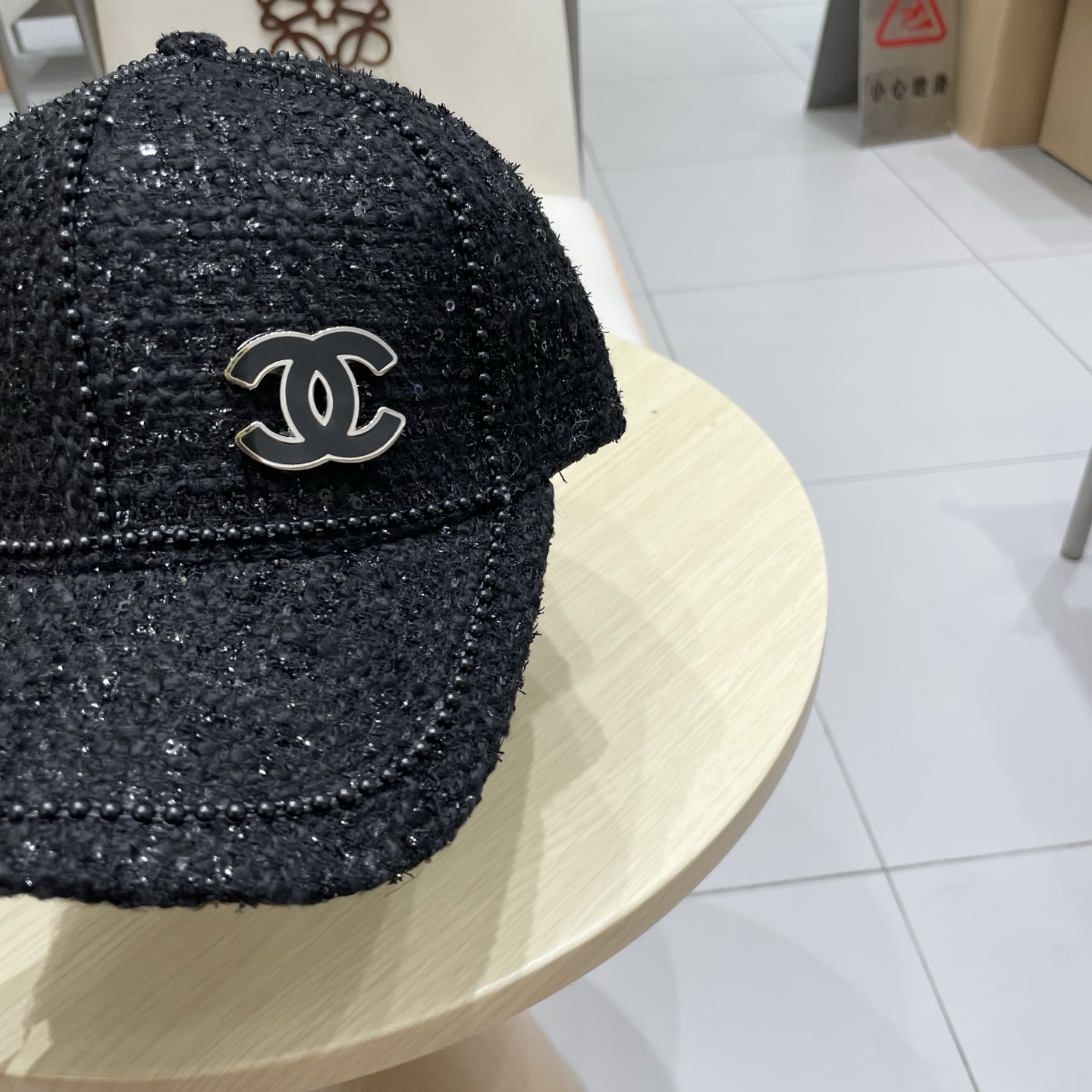  CHANEL 香奈儿 秋冬新款棒球帽 珍珠重工制作大气👈🏻👍休闲时尚👩潮流又有范👍百搭款！