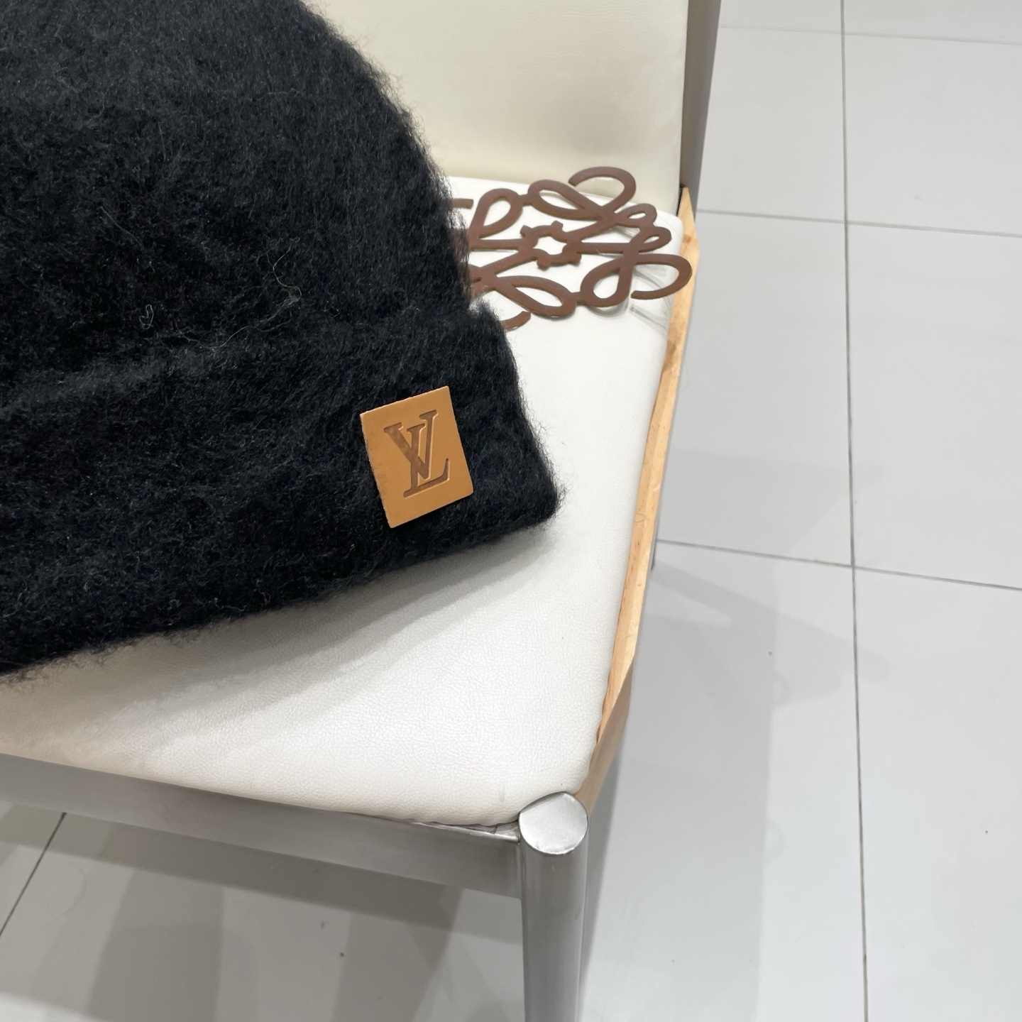 🧢路易威登LouisVuitton😍拉毛软糯针织帽子女冬季毛绒保暖毛线帽白色护耳帽冷帽男