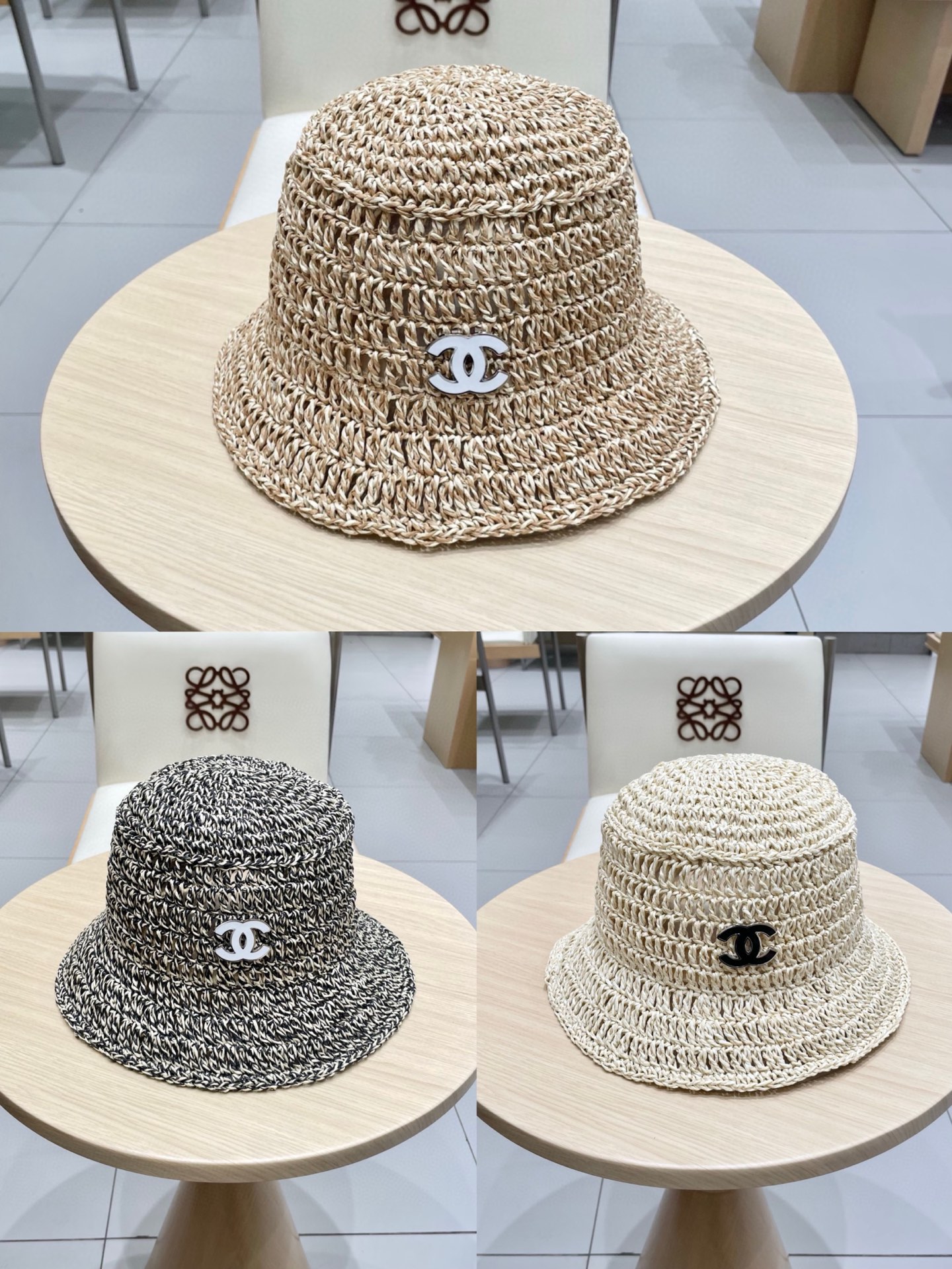  Chanel香奈儿渔夫帽，针织手抓帽，头围57cm