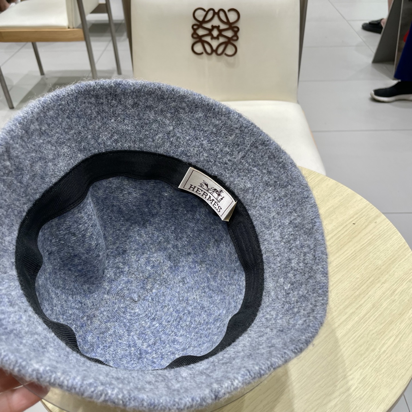  爱马仕 HERMES加厚保暖可折叠渔夫帽子显女秋脸潮小网红水桶纯色针织冬盆帽羊毛