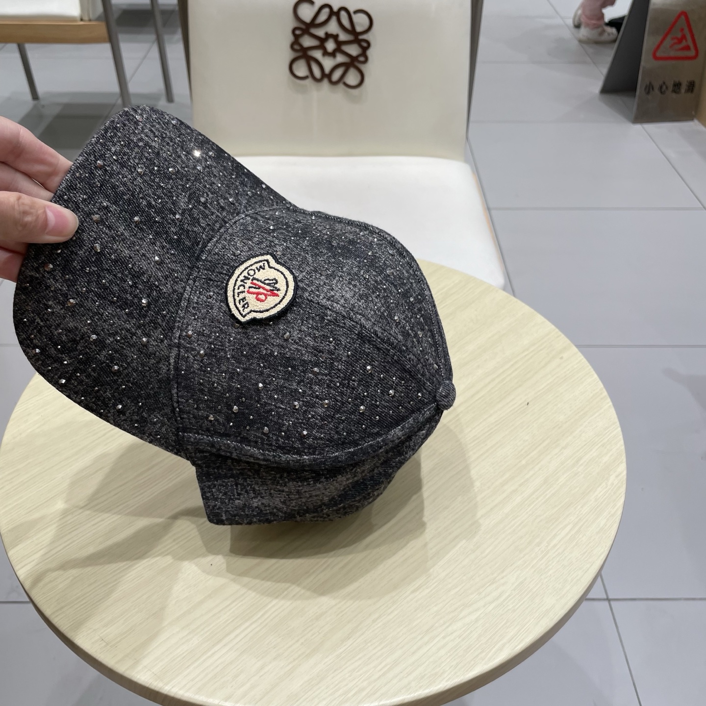  moncler潮牌蒙口经典牛仔棒球帽，男女户外保百搭帽子