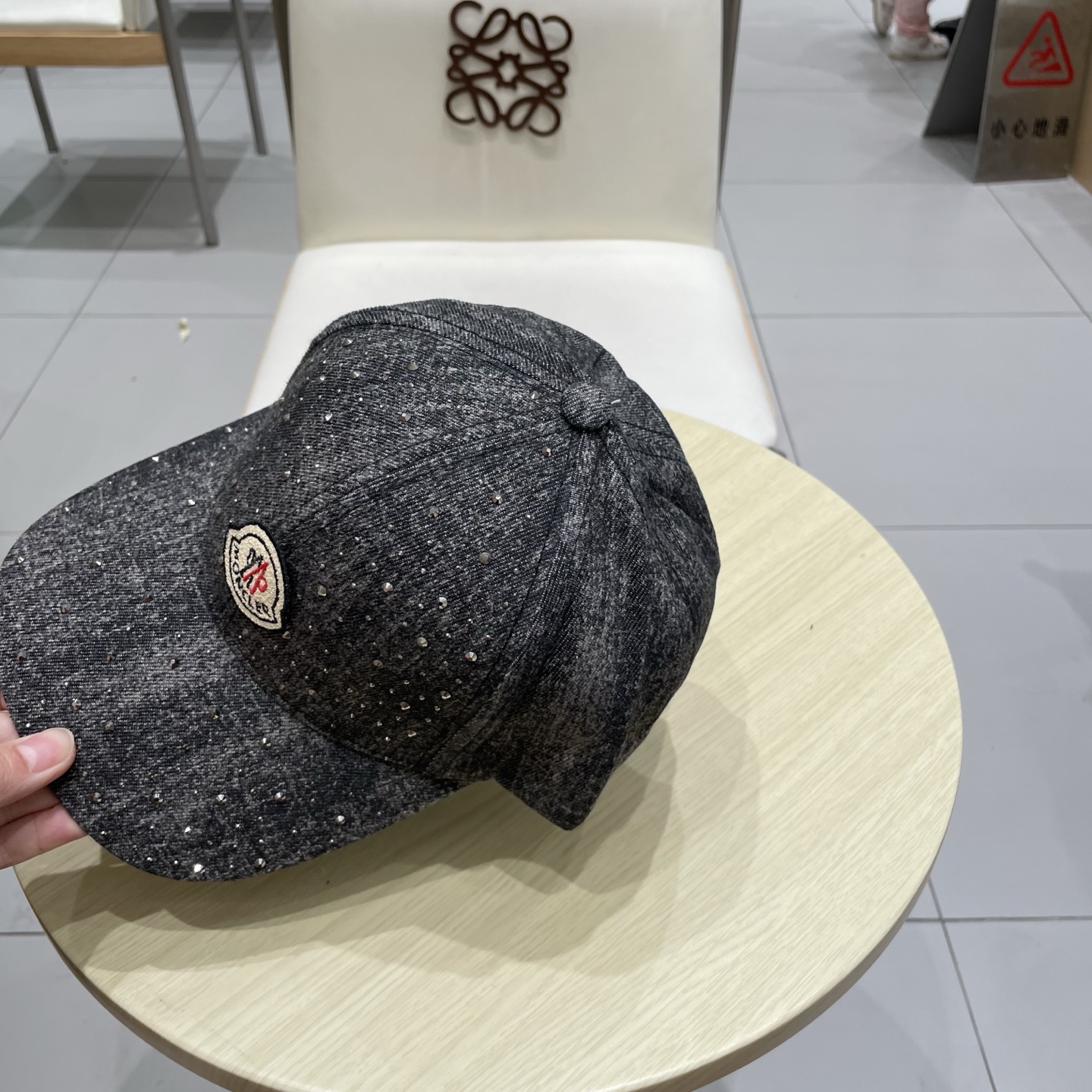  moncler潮牌蒙口经典牛仔棒球帽，男女户外保百搭帽子