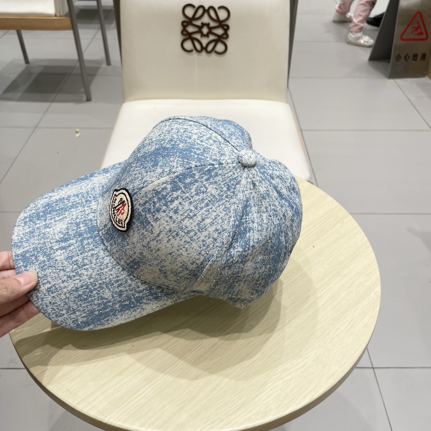  moncler潮牌蒙口经典牛仔棒球帽，男女户外保百搭帽子