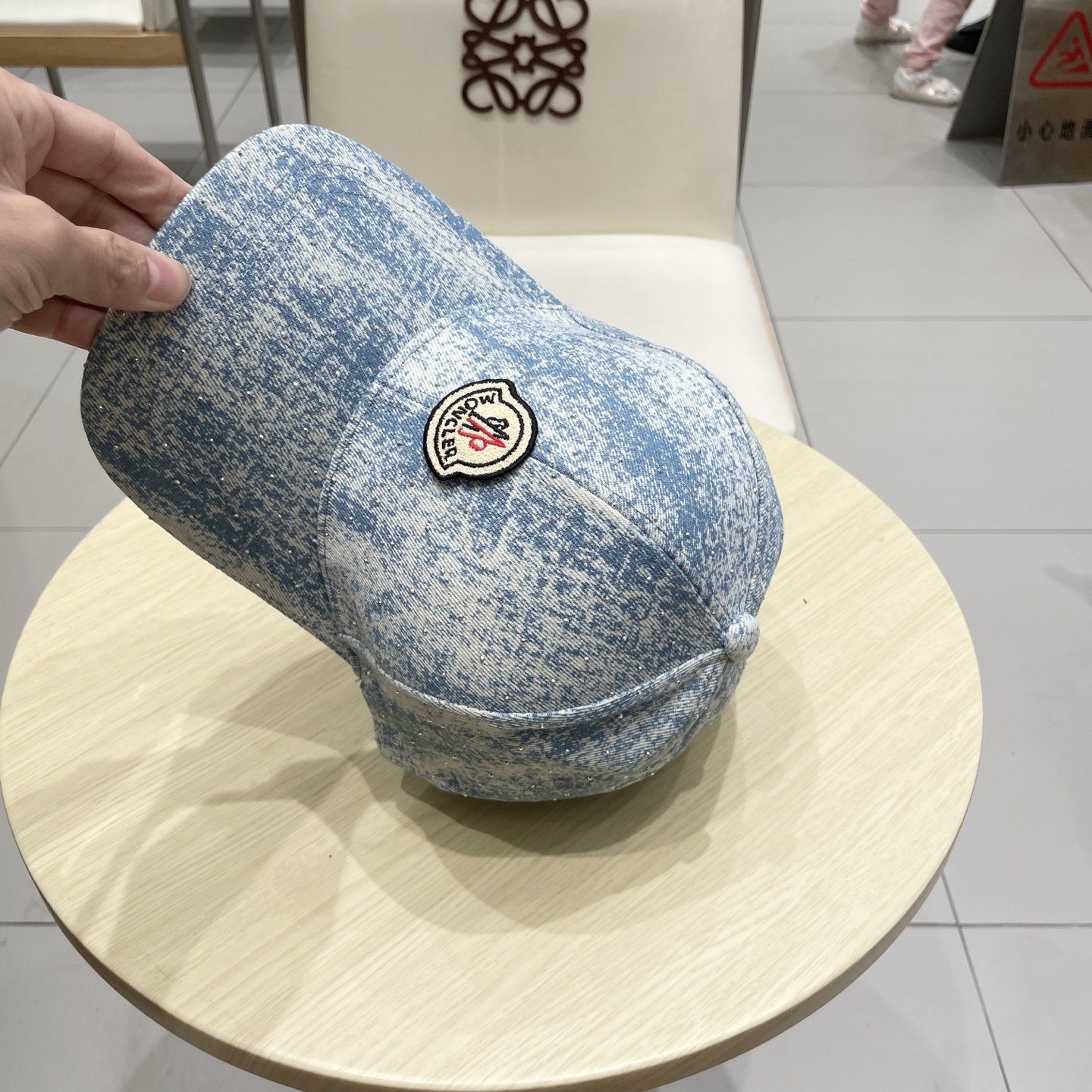  moncler潮牌蒙口经典牛仔棒球帽，男女户外保百搭帽子