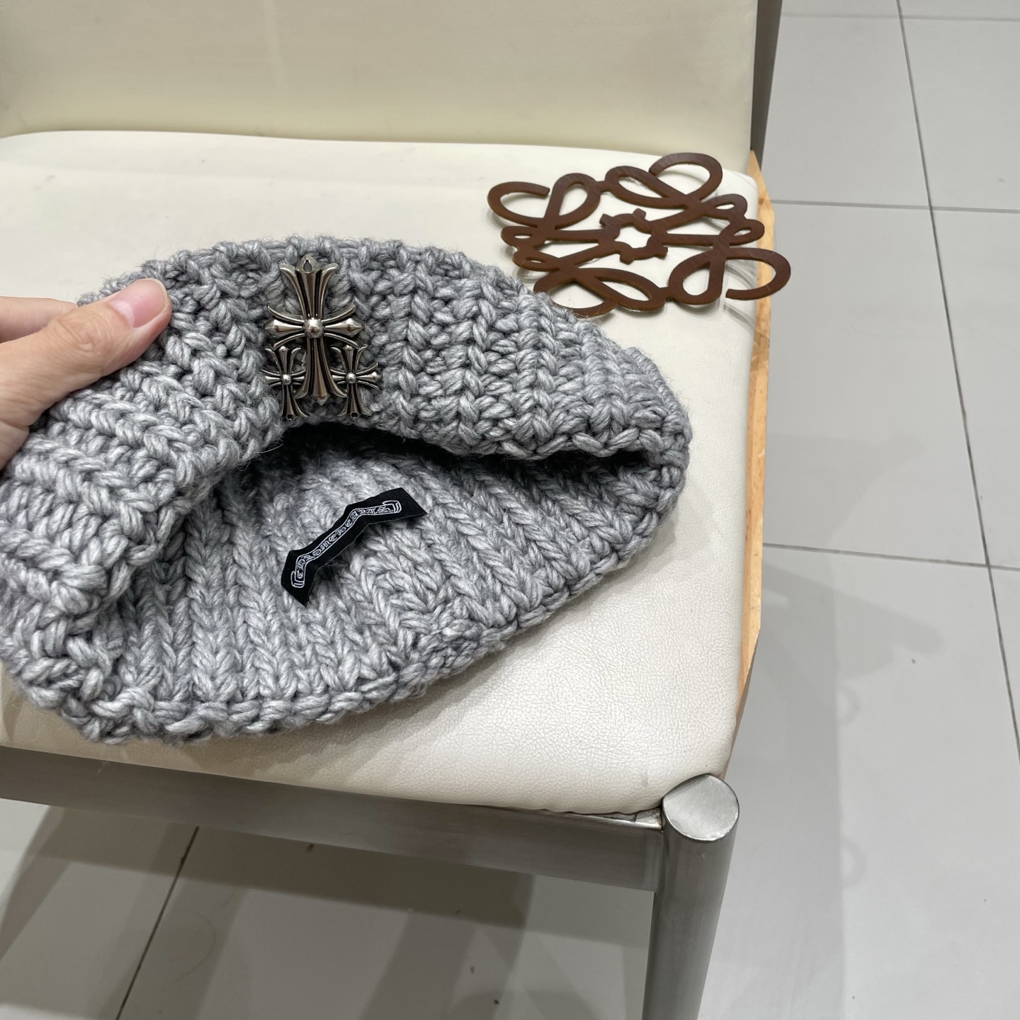 【克罗心】2025秋冬新款牛仔logo做旧男女款针织毛线帽#
很有质感的一款～百搭单品