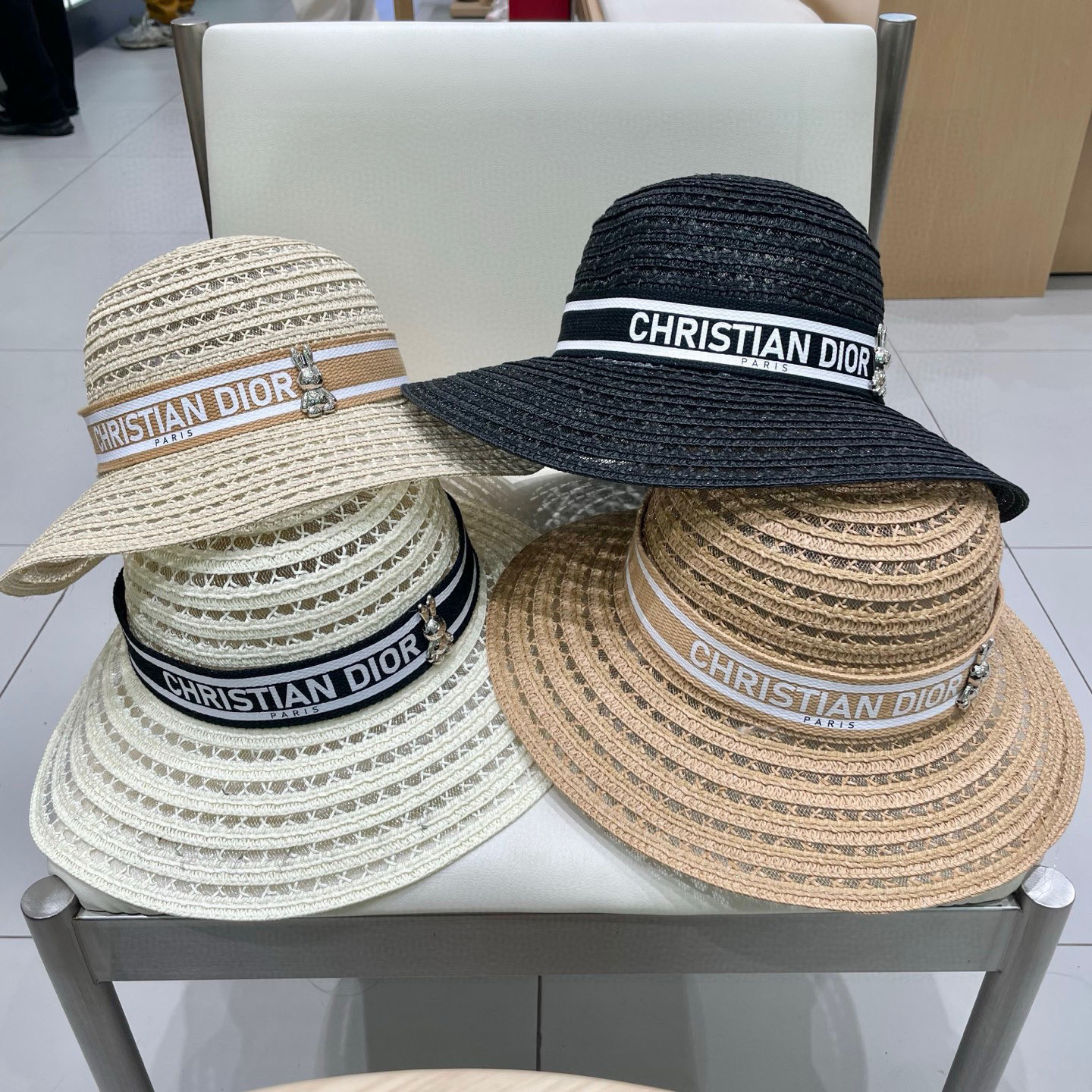   迪奥 Dior草帽，名媛风盆帽，高级细草制作，高端定制，头围57cm