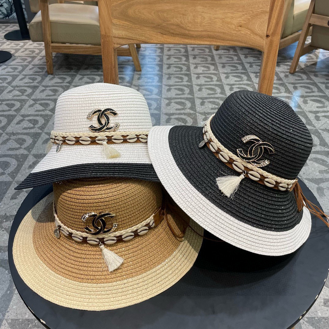  Chanel香奈儿国民风草帽，新款草帽，名媛风 版型好看，头围57cm