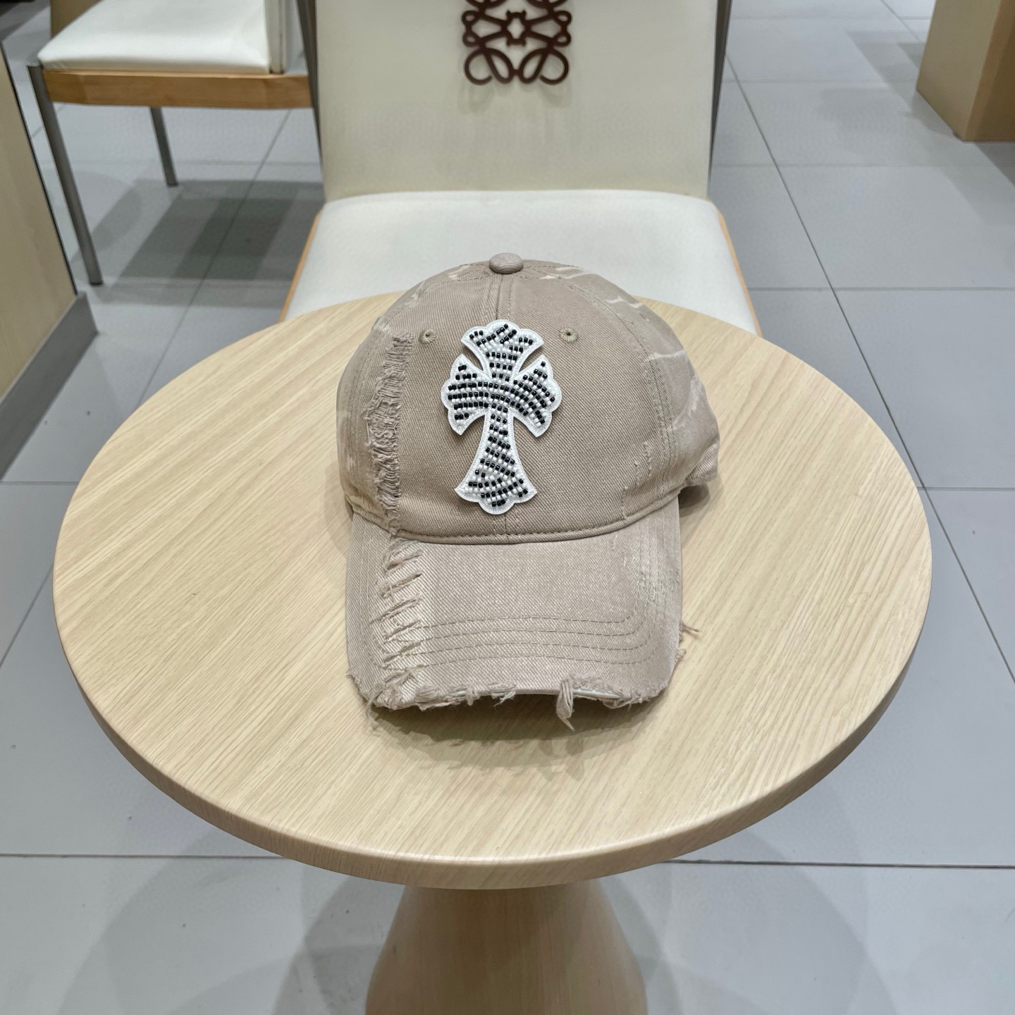  Chrome Hearts 克罗心💓早春韩版时尚复古做旧破洞帽子磨损设计百搭棒球帽鸭舌帽