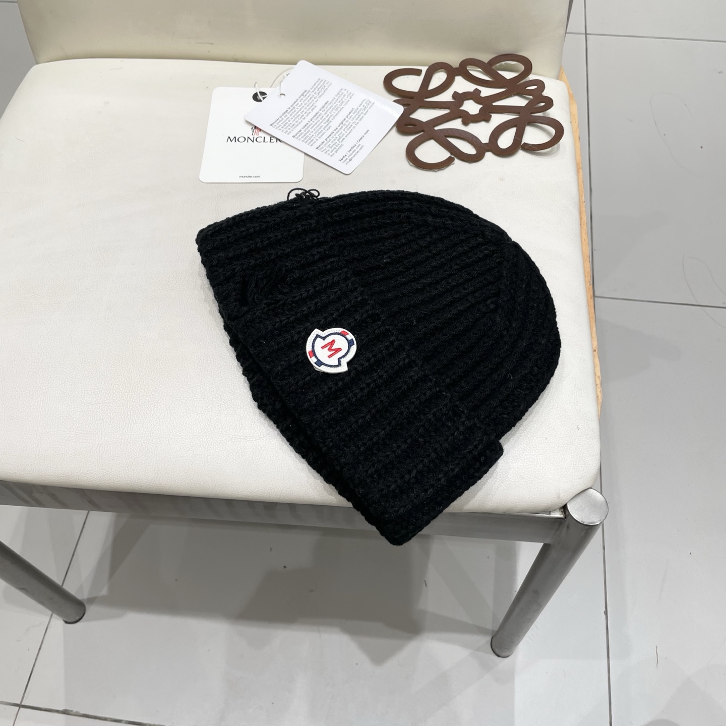  【MONCELER蒙口】2025秋冬新款兔毛毛线帽，设计款男女可戴，出街超好搭配！