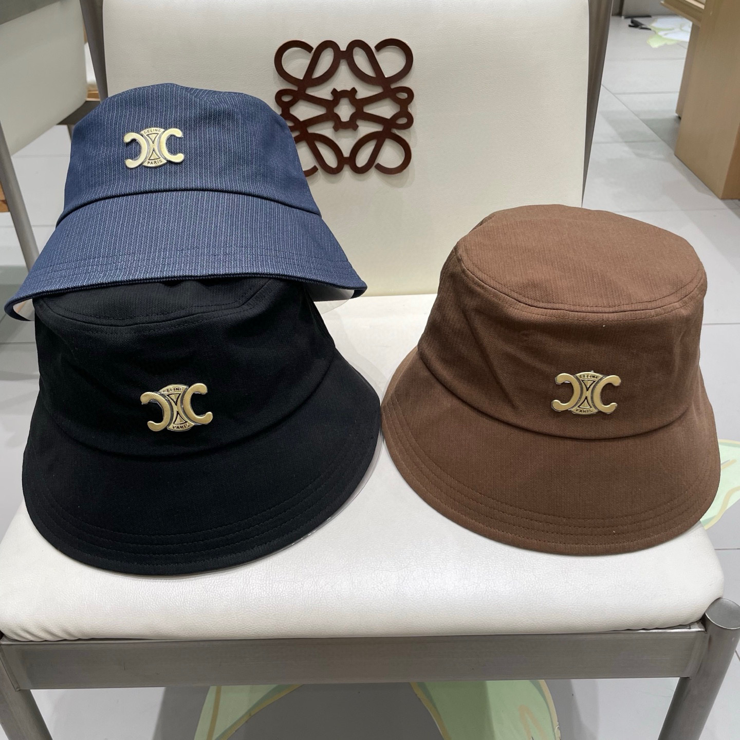  celine塞琳简约高级纯色渔夫帽女春秋百搭显脸小遮阳水桶帽日常素颜盆帽