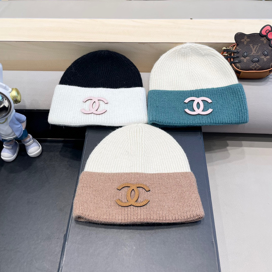   Chanel香奈儿秋冬新款毛线帽 羊毛面料，内标齐全