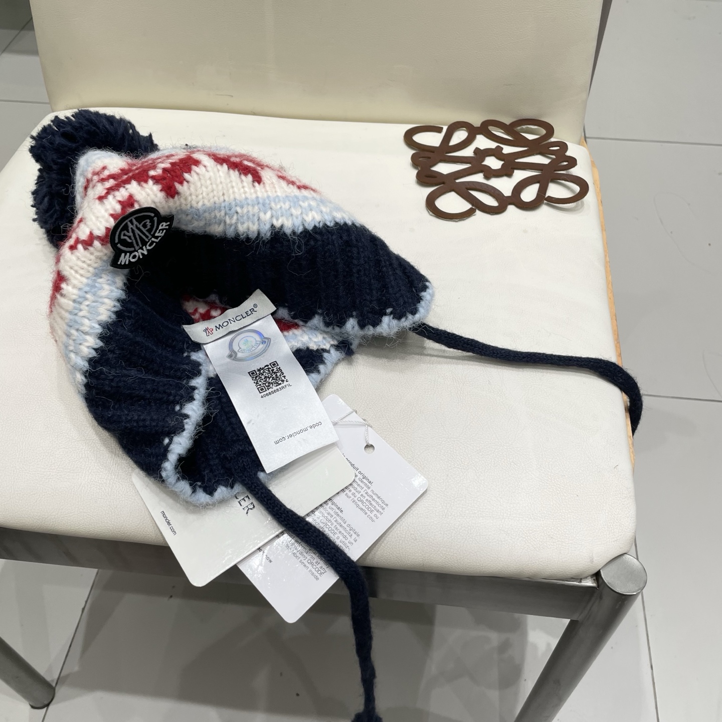 蒙口Moncler盟可睐💥蒙口可爱针织毛线帽子女秋冬季百搭显脸小护耳保暖防寒包头雷锋帽