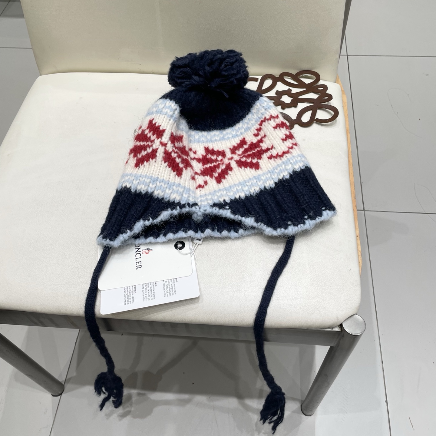 蒙口Moncler盟可睐💥蒙口可爱针织毛线帽子女秋冬季百搭显脸小护耳保暖防寒包头雷锋帽