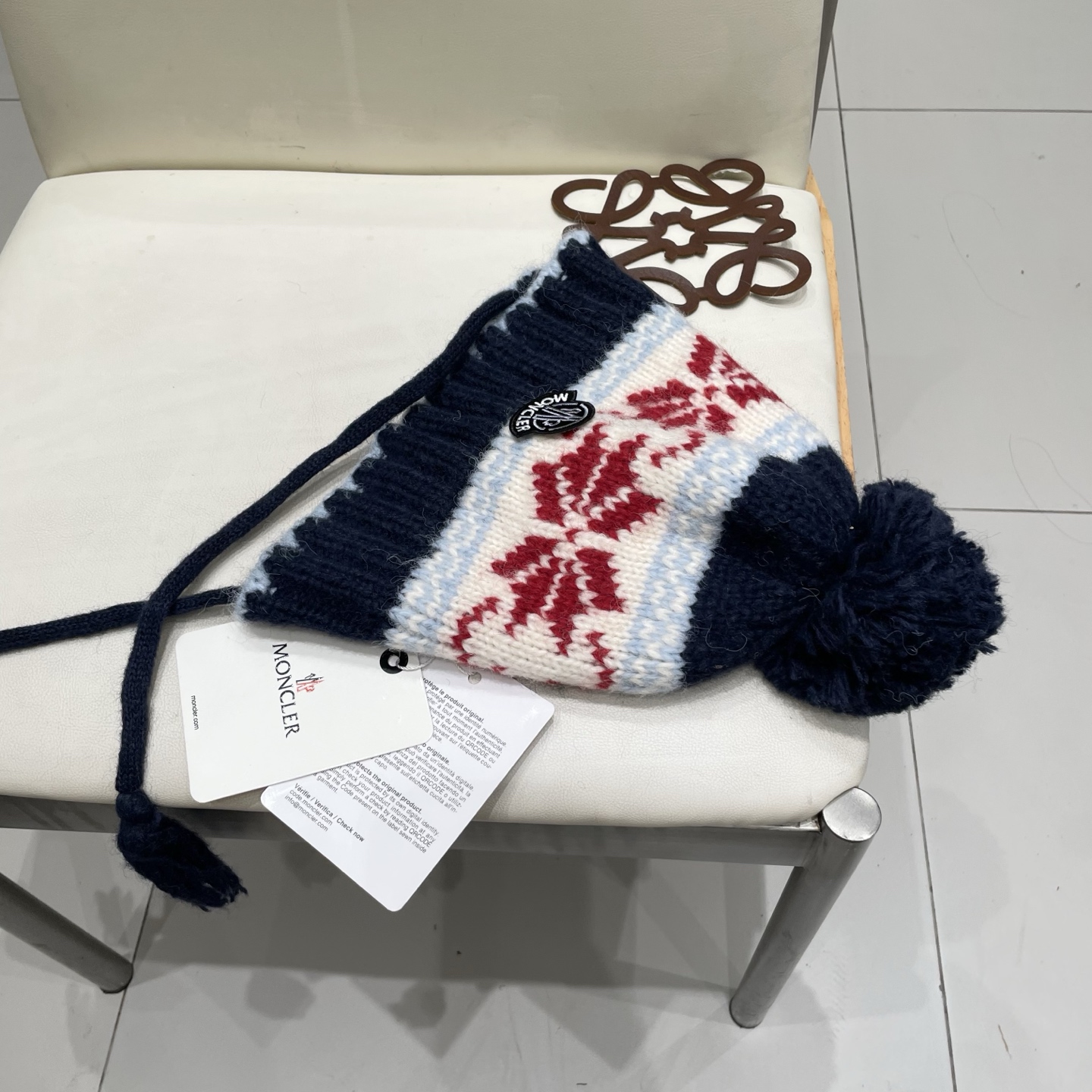 蒙口Moncler盟可睐💥蒙口可爱针织毛线帽子女秋冬季百搭显脸小护耳保暖防寒包头雷锋帽