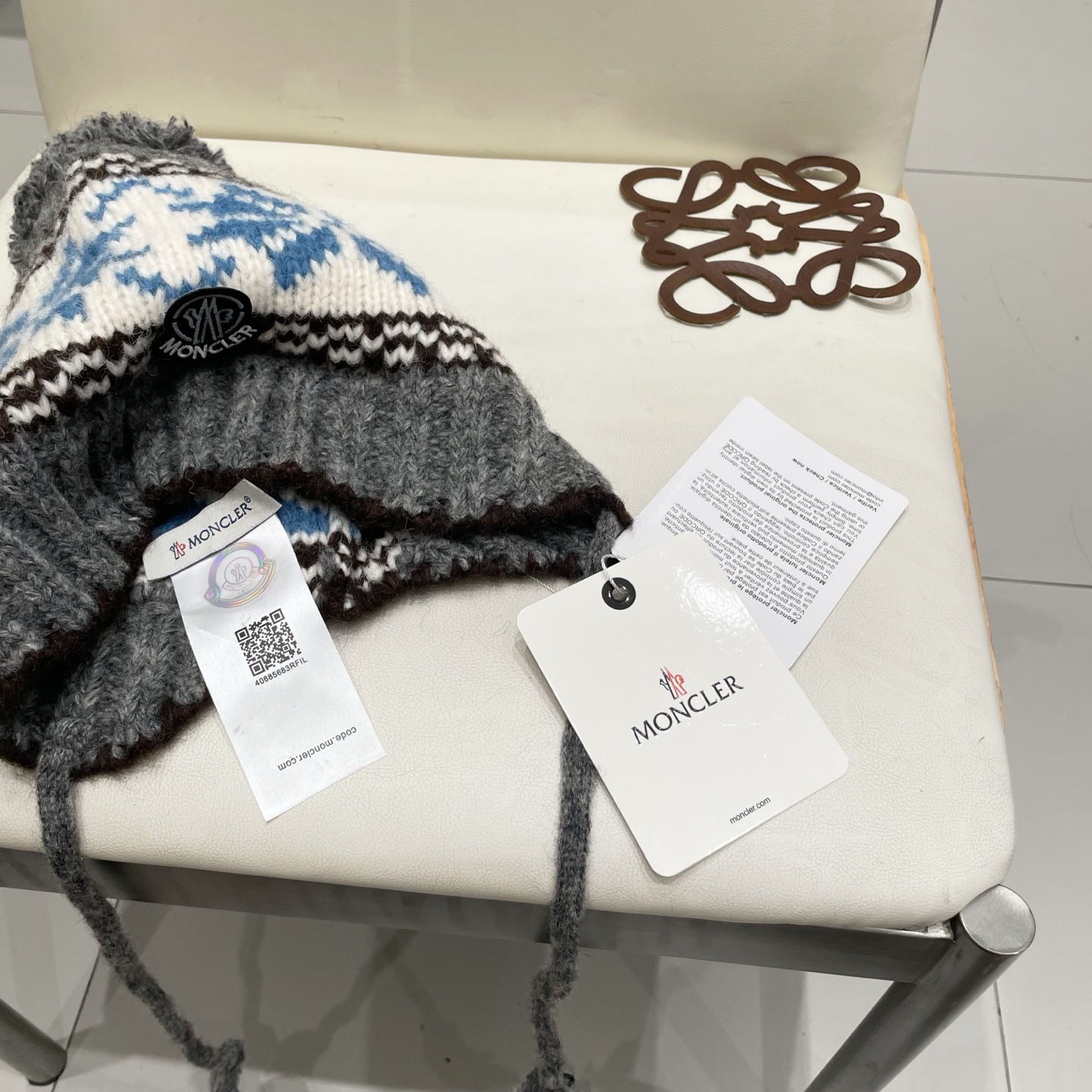 蒙口Moncler盟可睐💥蒙口可爱针织毛线帽子女秋冬季百搭显脸小护耳保暖防寒包头雷锋帽