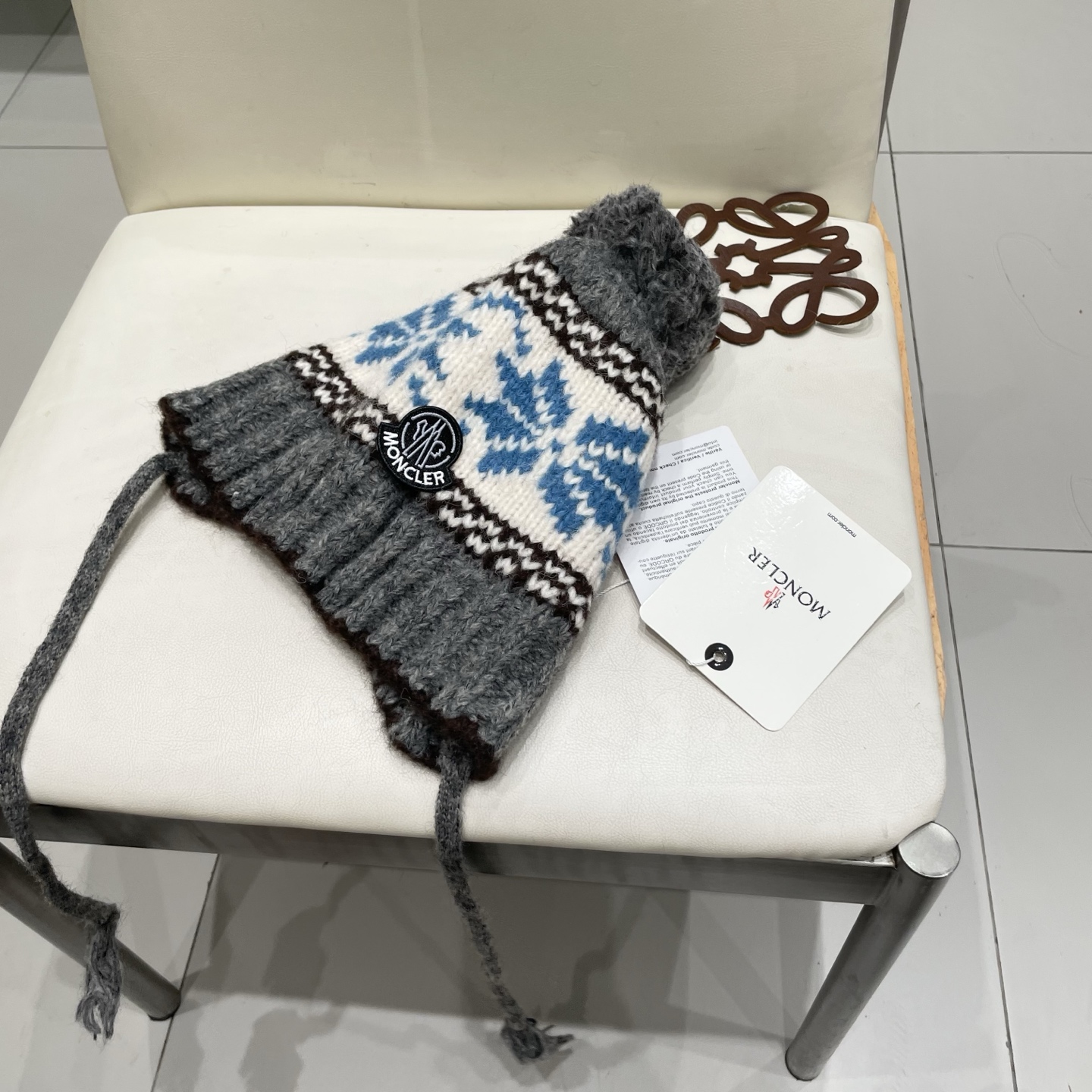 蒙口Moncler盟可睐💥蒙口可爱针织毛线帽子女秋冬季百搭显脸小护耳保暖防寒包头雷锋帽