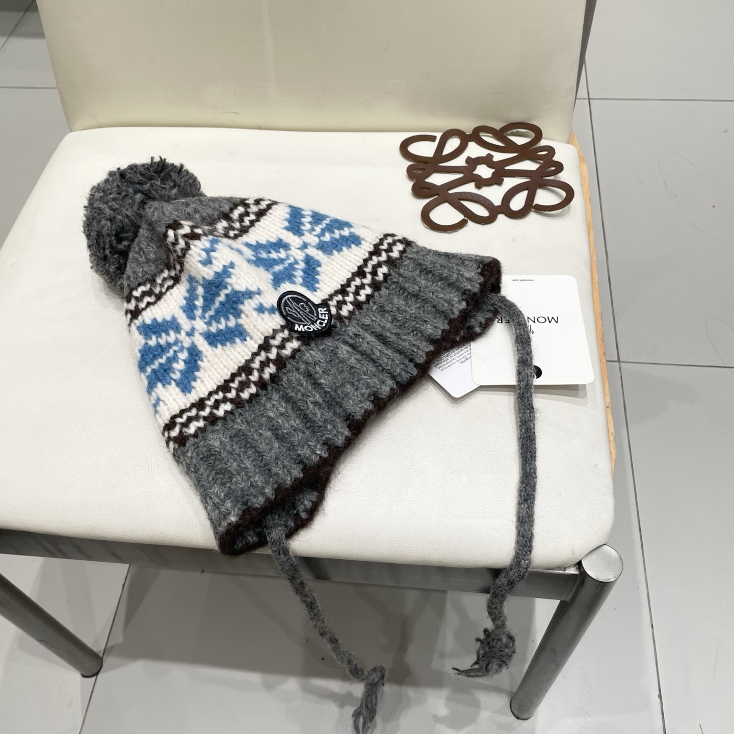 蒙口Moncler盟可睐💥蒙口可爱针织毛线帽子女秋冬季百搭显脸小护耳保暖防寒包头雷锋帽