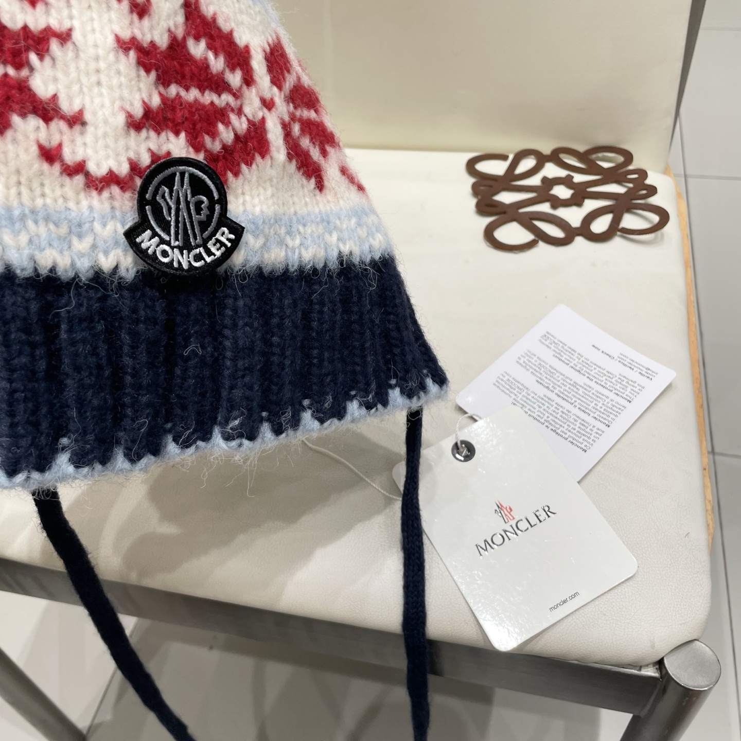 蒙口Moncler盟可睐💥蒙口可爱针织毛线帽子女秋冬季百搭显脸小护耳保暖防寒包头雷锋帽