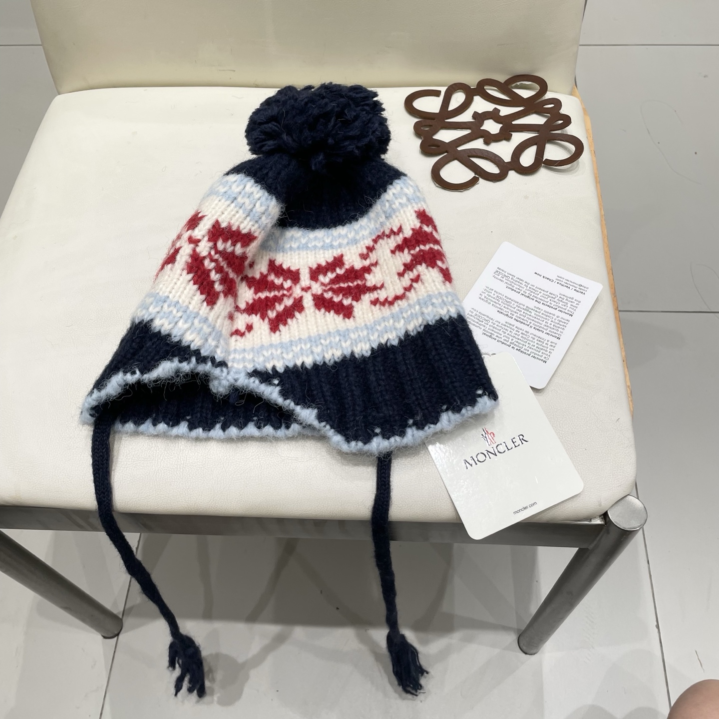 蒙口Moncler盟可睐💥蒙口可爱针织毛线帽子女秋冬季百搭显脸小护耳保暖防寒包头雷锋帽