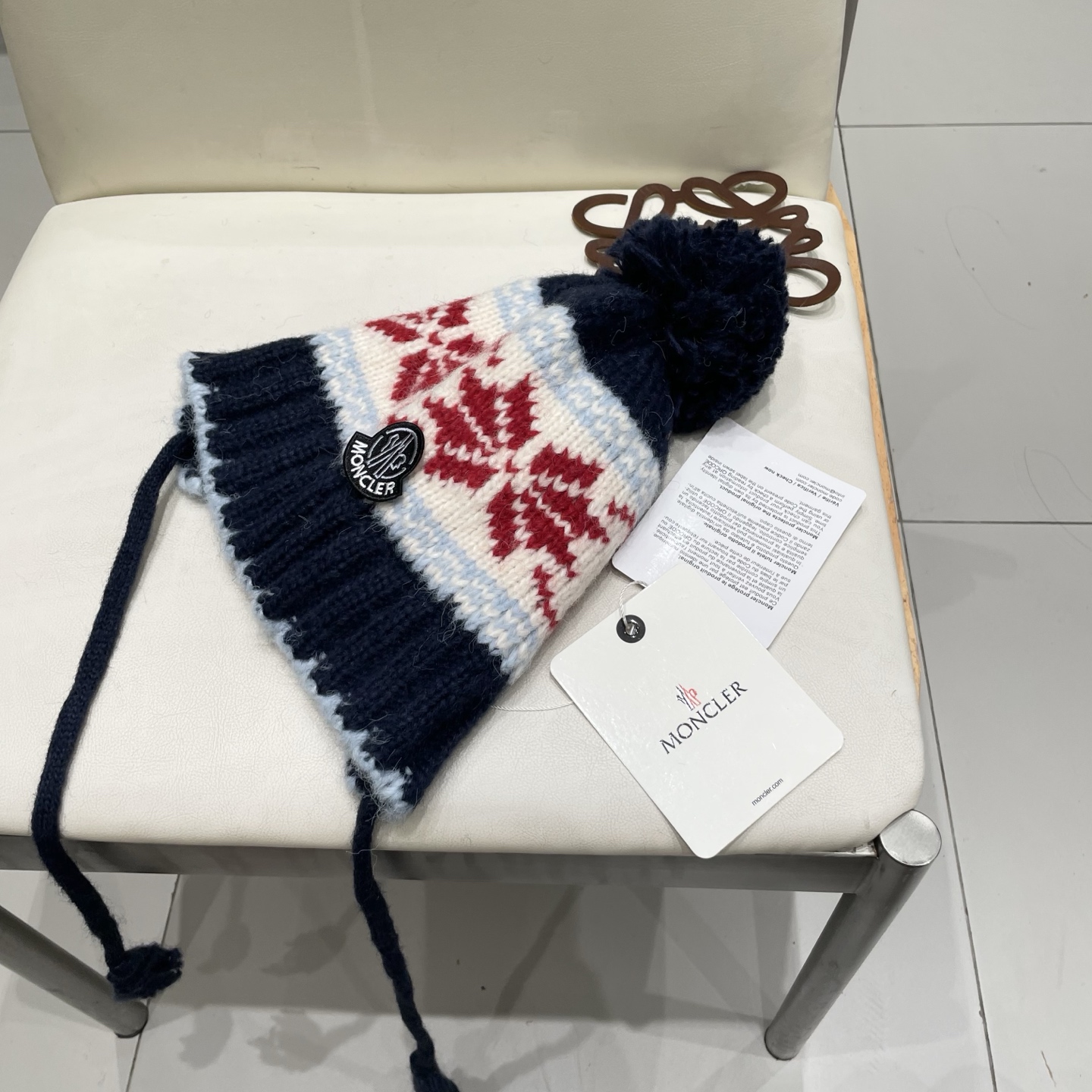 蒙口Moncler盟可睐💥蒙口可爱针织毛线帽子女秋冬季百搭显脸小护耳保暖防寒包头雷锋帽