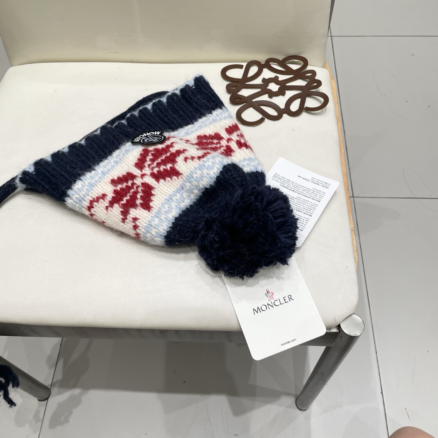 蒙口Moncler盟可睐💥蒙口可爱针织毛线帽子女秋冬季百搭显脸小护耳保暖防寒包头雷锋帽