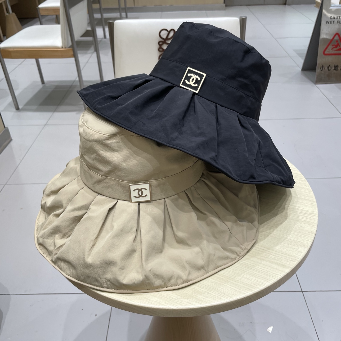  chanel香奈儿彩胶防晒遮阳帽女夏季大帽檐遮脸防紫外线渔夫帽子薄款速干太阳帽