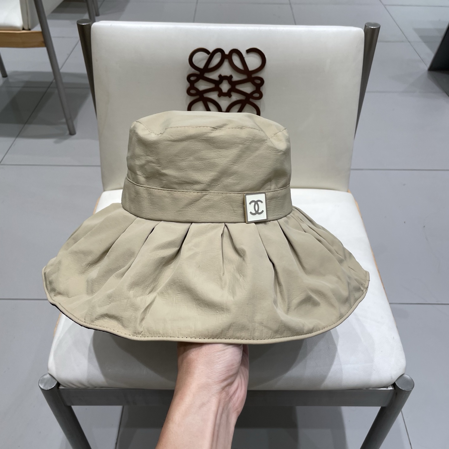  chanel香奈儿彩胶防晒遮阳帽女夏季大帽檐遮脸防紫外线渔夫帽子薄款速干太阳帽