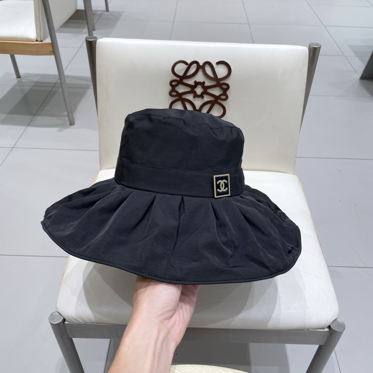  chanel香奈儿彩胶防晒遮阳帽女夏季大帽檐遮脸防紫外线渔夫帽子薄款速干太阳帽