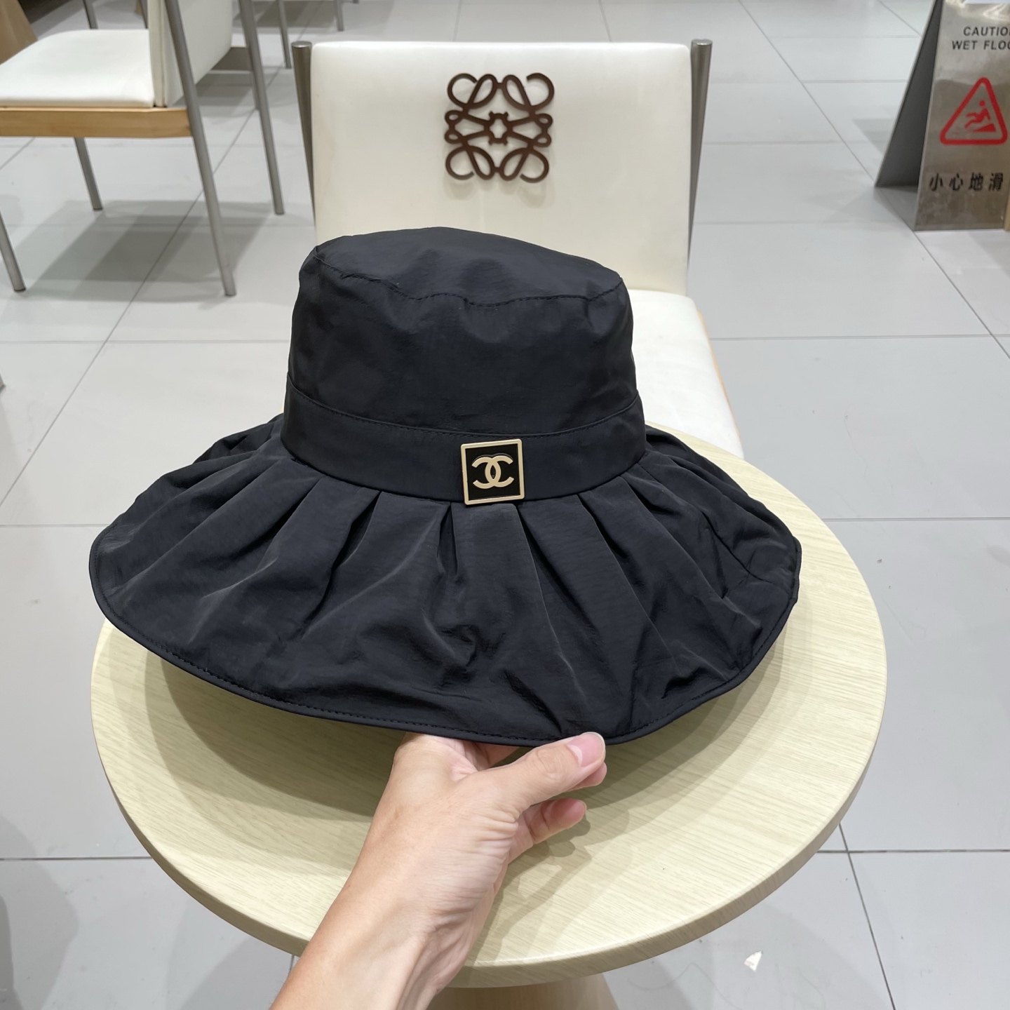  chanel香奈儿彩胶防晒遮阳帽女夏季大帽檐遮脸防紫外线渔夫帽子薄款速干太阳帽