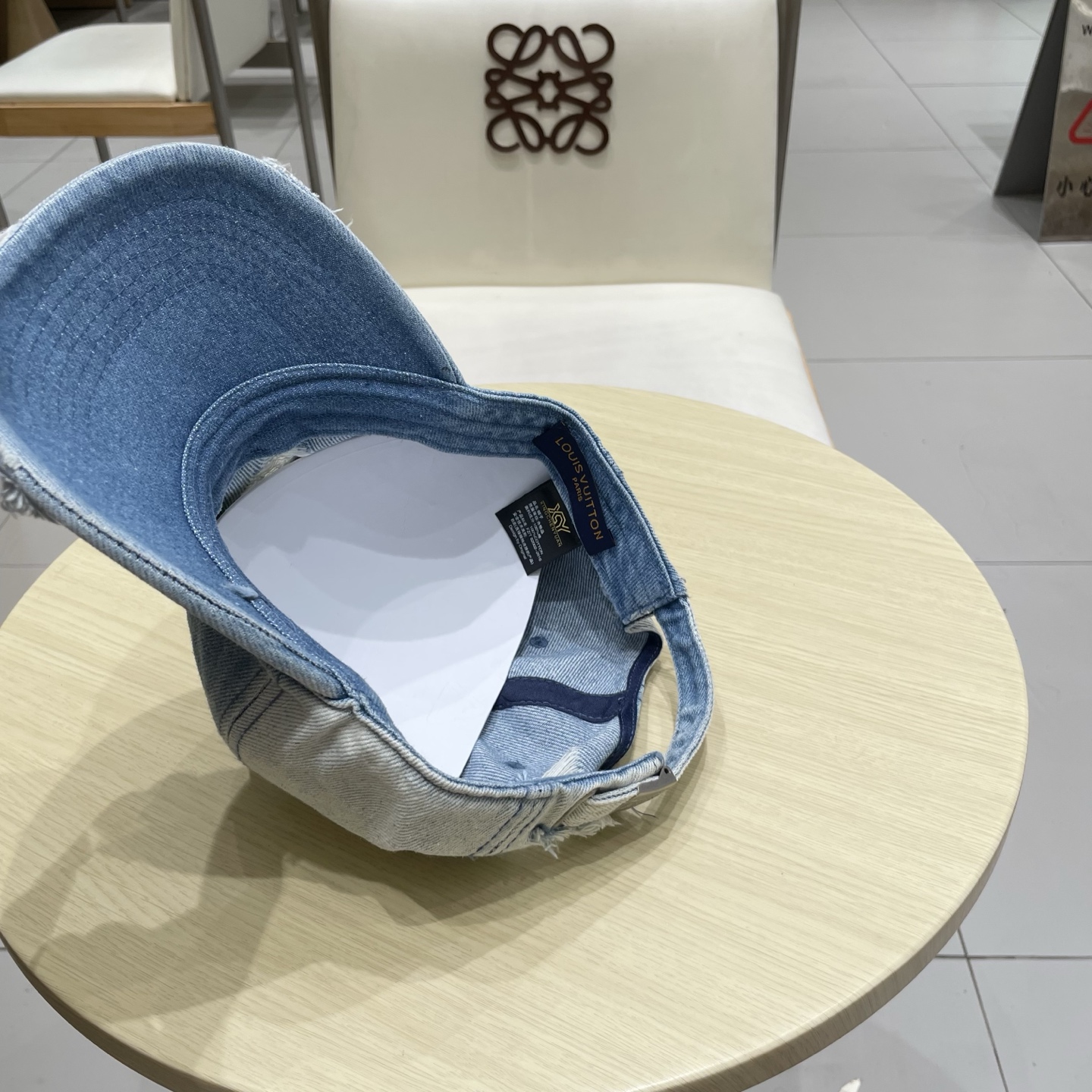  Lv路易威登水洗做旧破洞牛仔棒球帽女复古宽帽檐显脸遮阳百搭情侣鸭舌帽男潮