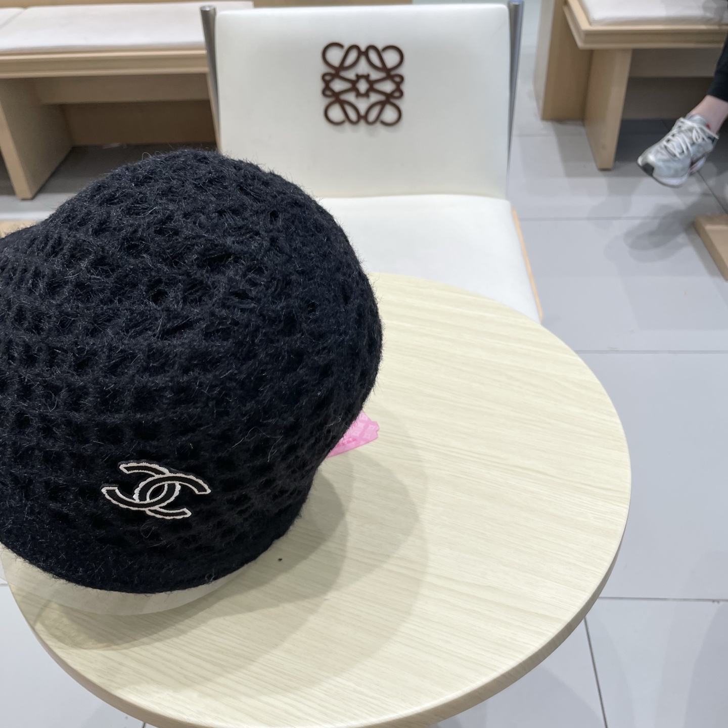 chanel香奈儿双面可戴针织渔夫帽子女秋冬季保暖护耳纯色百搭盆帽显脸小水桶帽