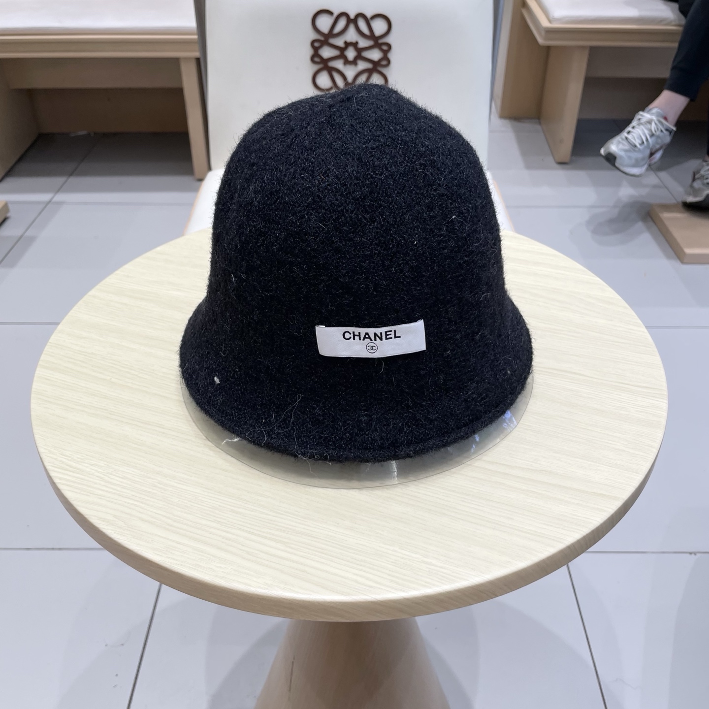 chanel香奈儿双面可戴针织渔夫帽子女秋冬季保暖护耳纯色百搭盆帽显脸小水桶帽