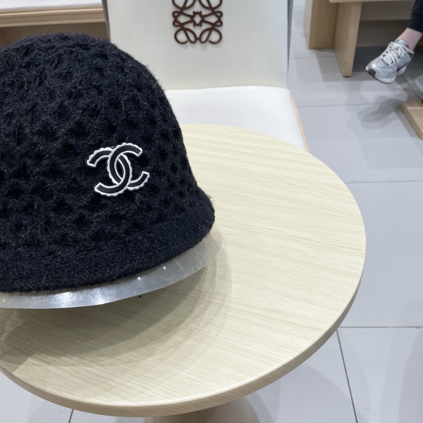 chanel香奈儿双面可戴针织渔夫帽子女秋冬季保暖护耳纯色百搭盆帽显脸小水桶帽