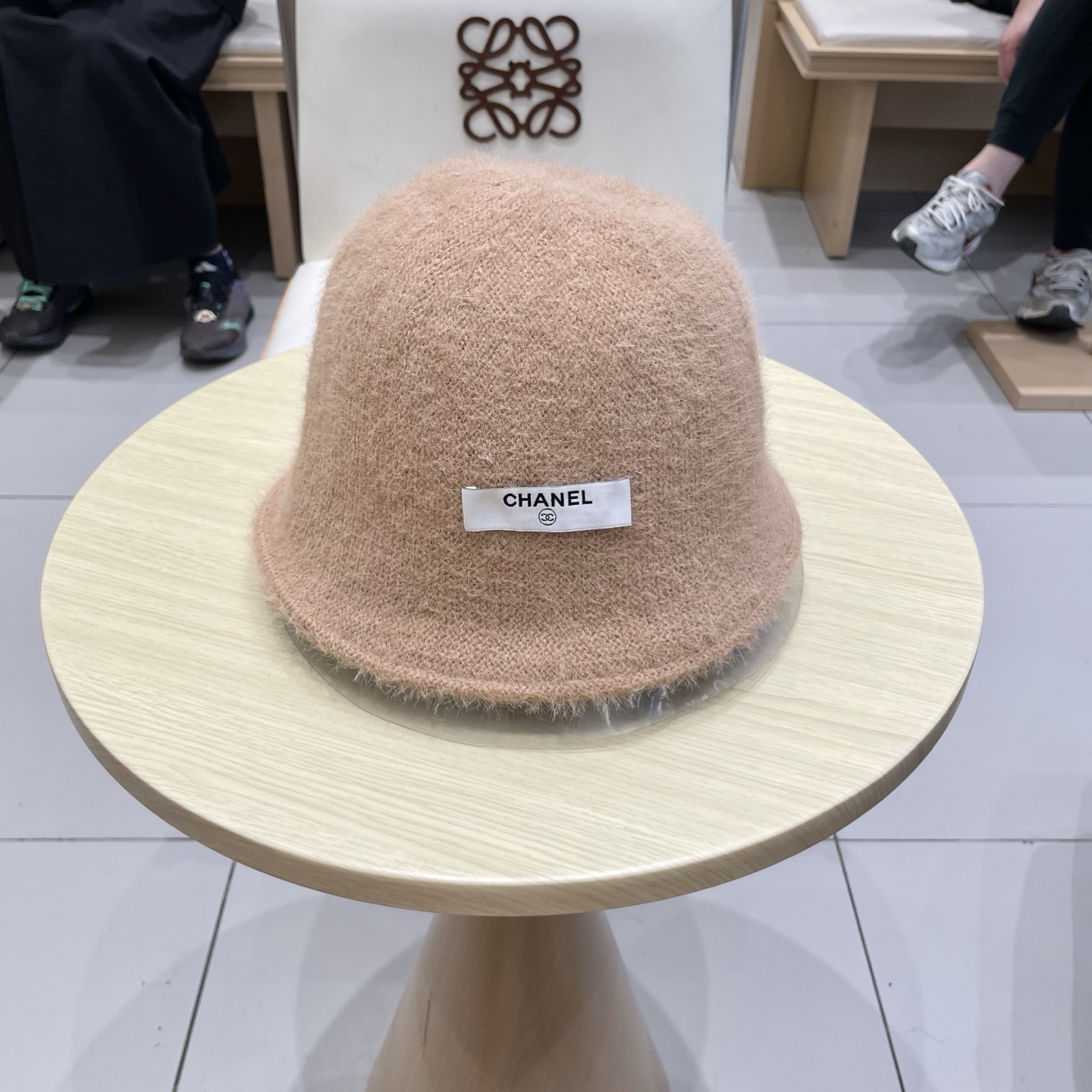 chanel香奈儿双面可戴针织渔夫帽子女秋冬季保暖护耳纯色百搭盆帽显脸小水桶帽