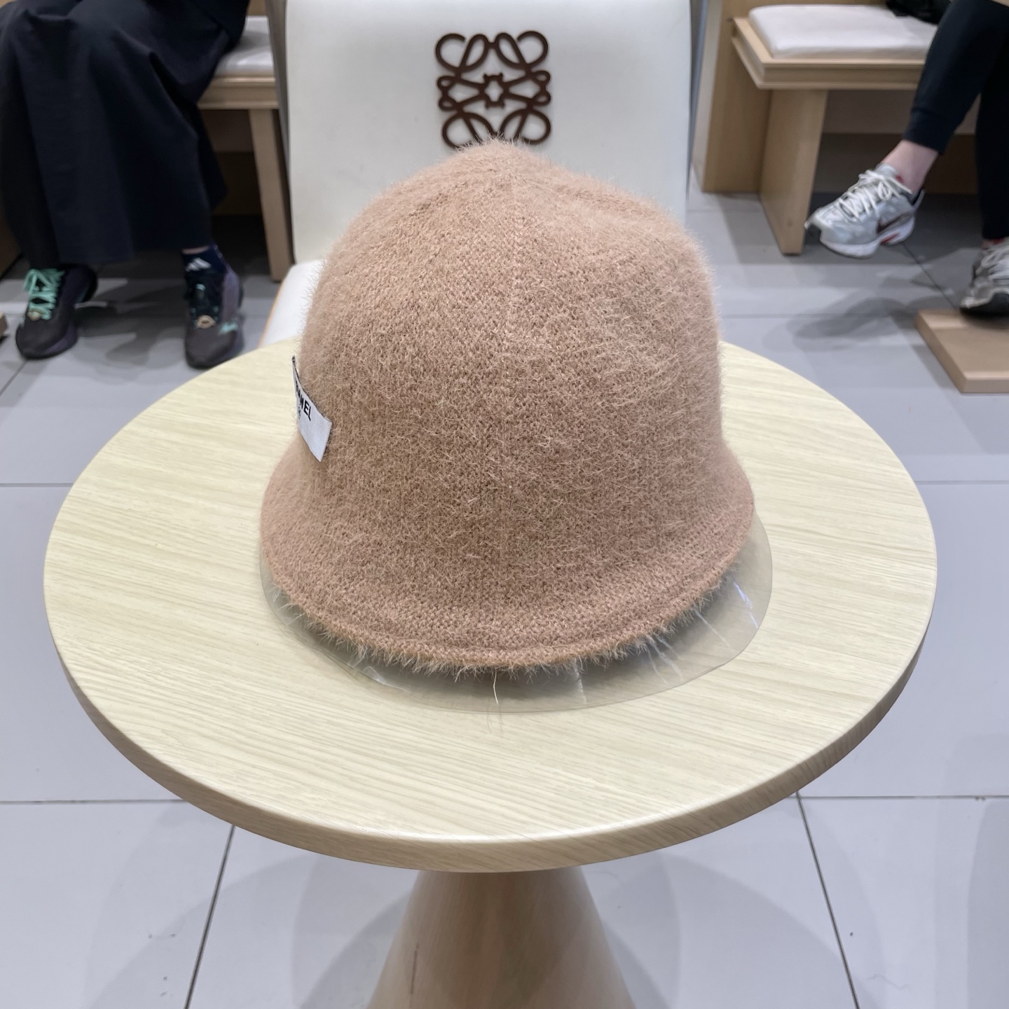 chanel香奈儿双面可戴针织渔夫帽子女秋冬季保暖护耳纯色百搭盆帽显脸小水桶帽