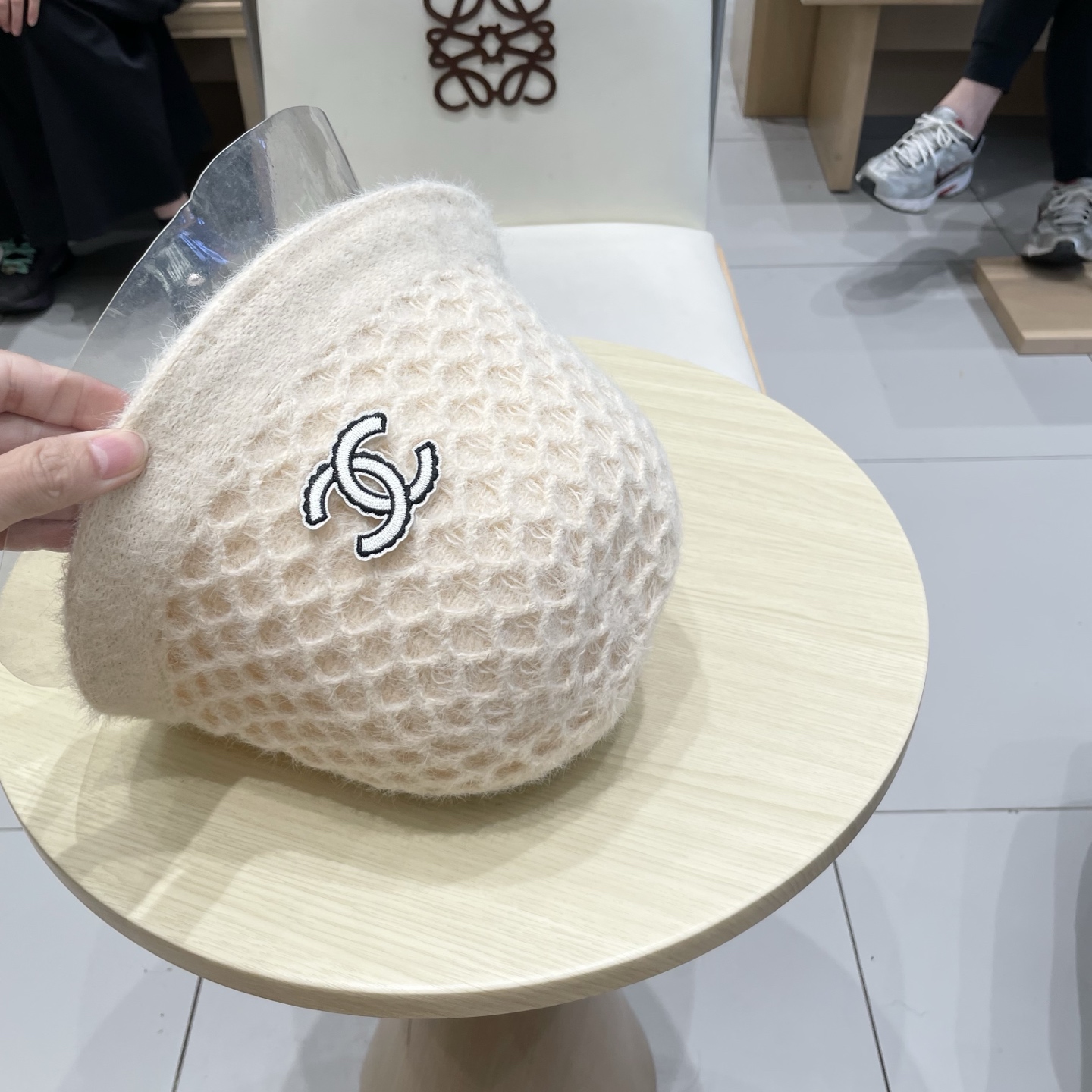 chanel香奈儿双面可戴针织渔夫帽子女秋冬季保暖护耳纯色百搭盆帽显脸小水桶帽