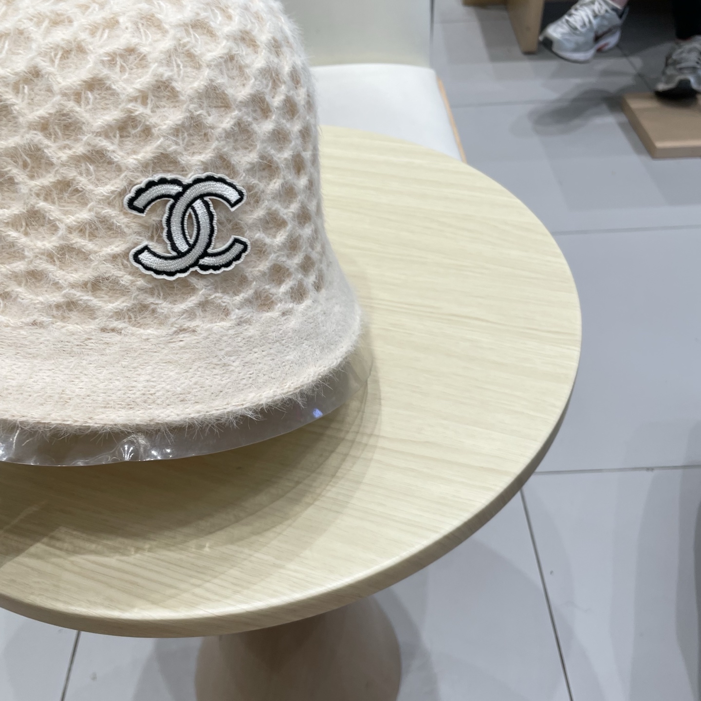 chanel香奈儿双面可戴针织渔夫帽子女秋冬季保暖护耳纯色百搭盆帽显脸小水桶帽