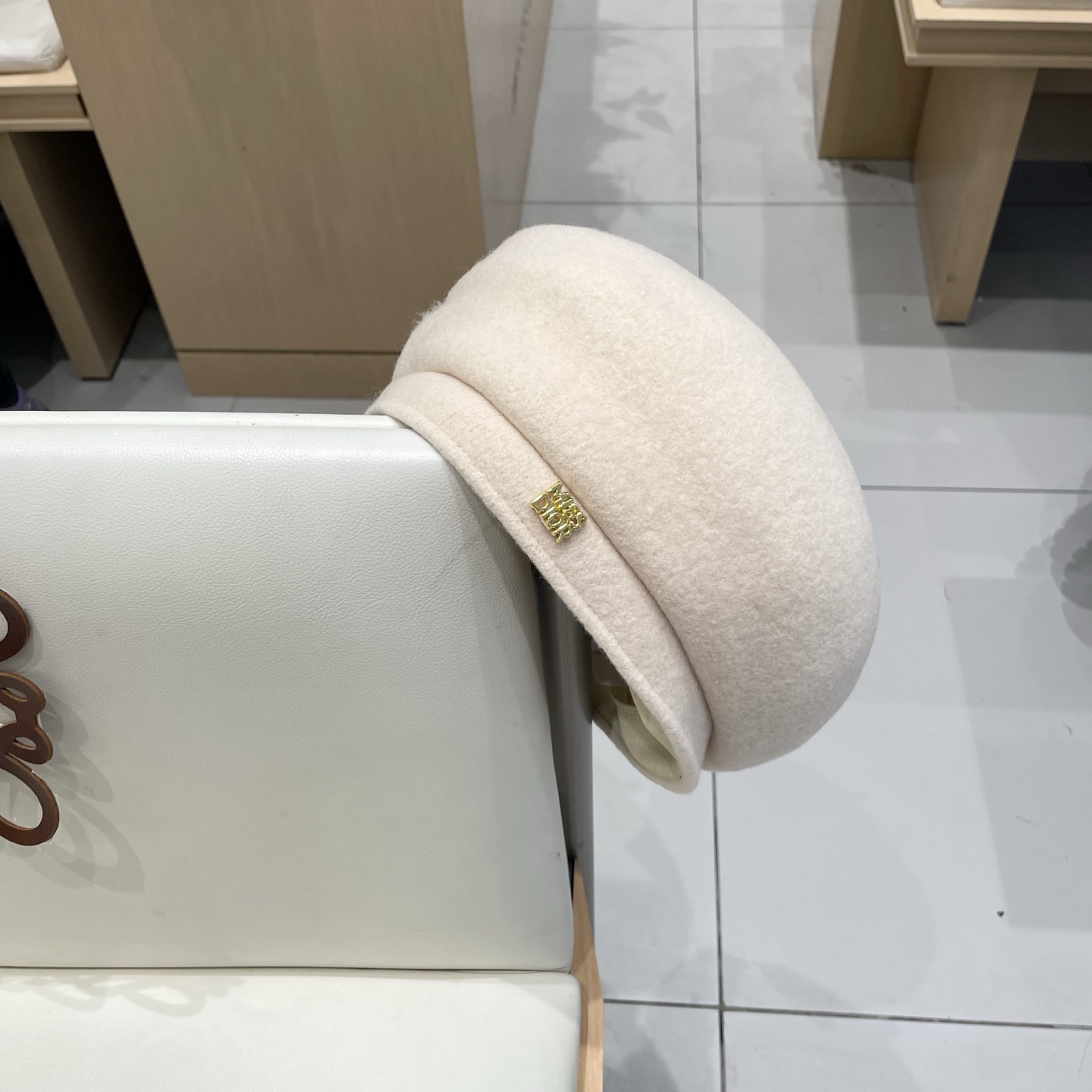  DIOR迪奥秋冬季羊毛呢贝雷帽女2025新款高品质大头围灰色百搭画家帽显脸小