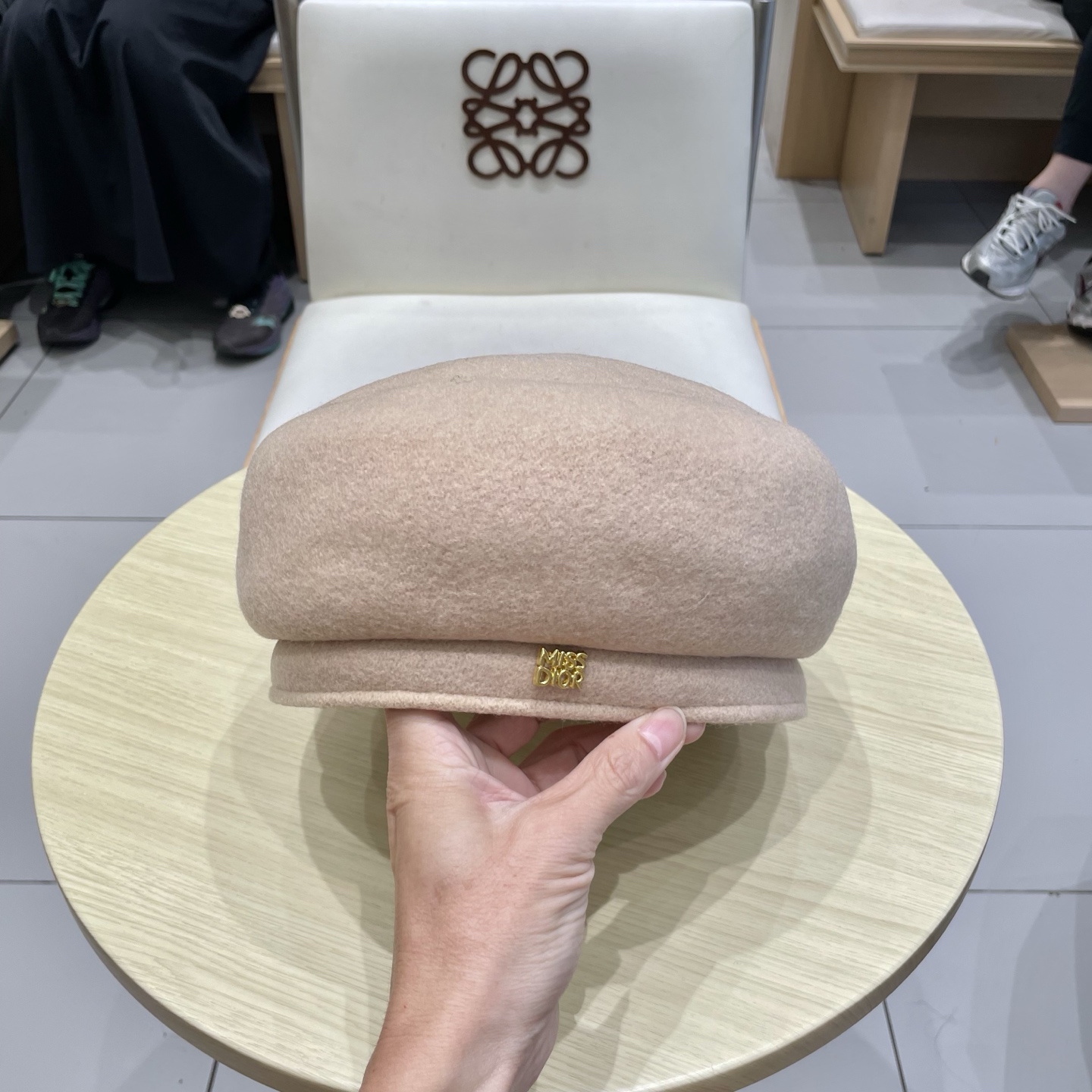  DIOR迪奥秋冬季羊毛呢贝雷帽女2025新款高品质大头围灰色百搭画家帽显脸小