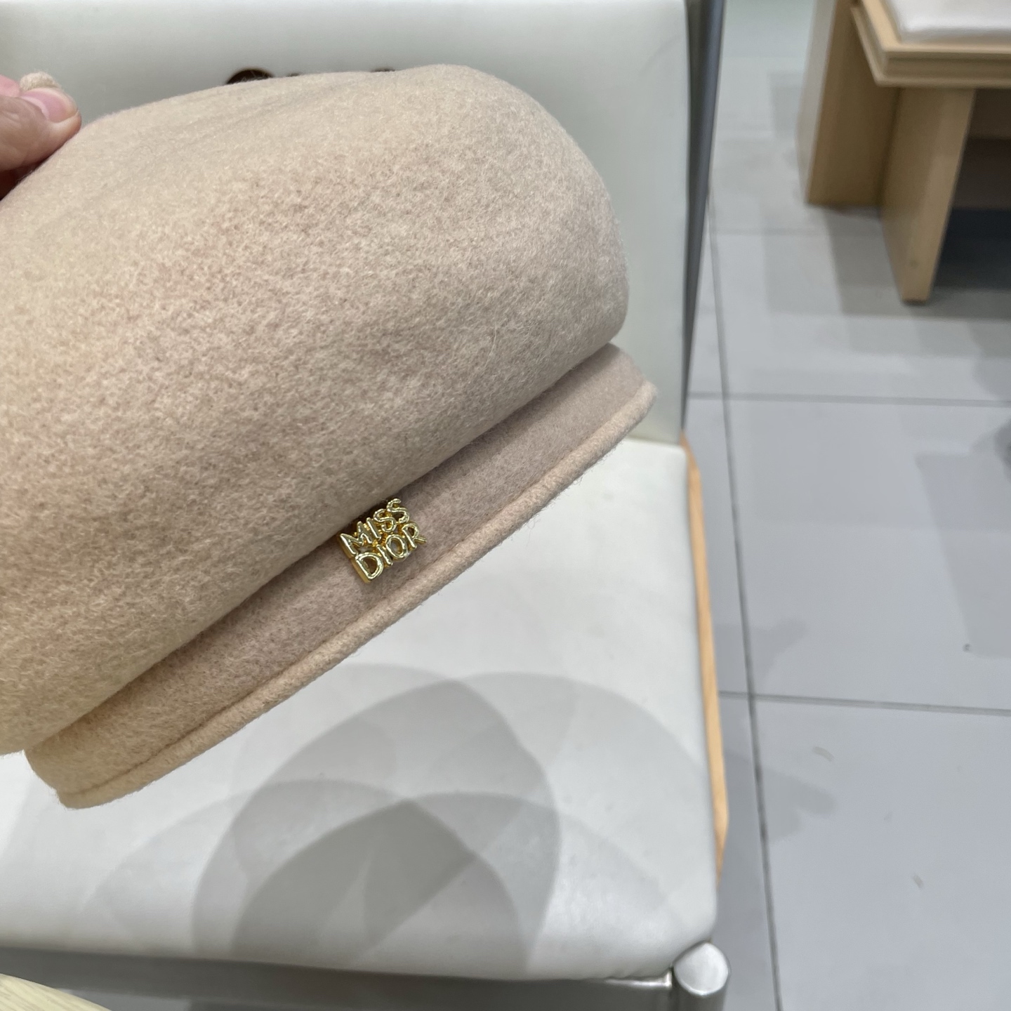  DIOR迪奥秋冬季羊毛呢贝雷帽女2025新款高品质大头围灰色百搭画家帽显脸小